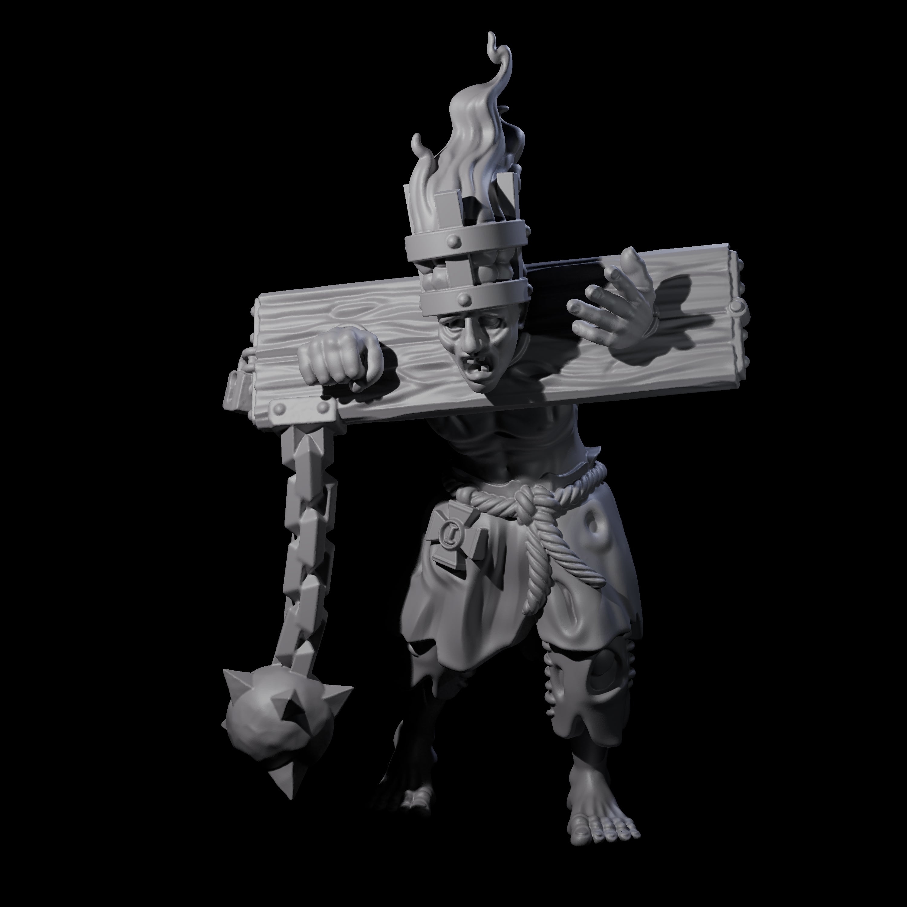 Angry Congregation Member K Miniature for Dungeons and Dragons, Pathfinder or other TTRPGs