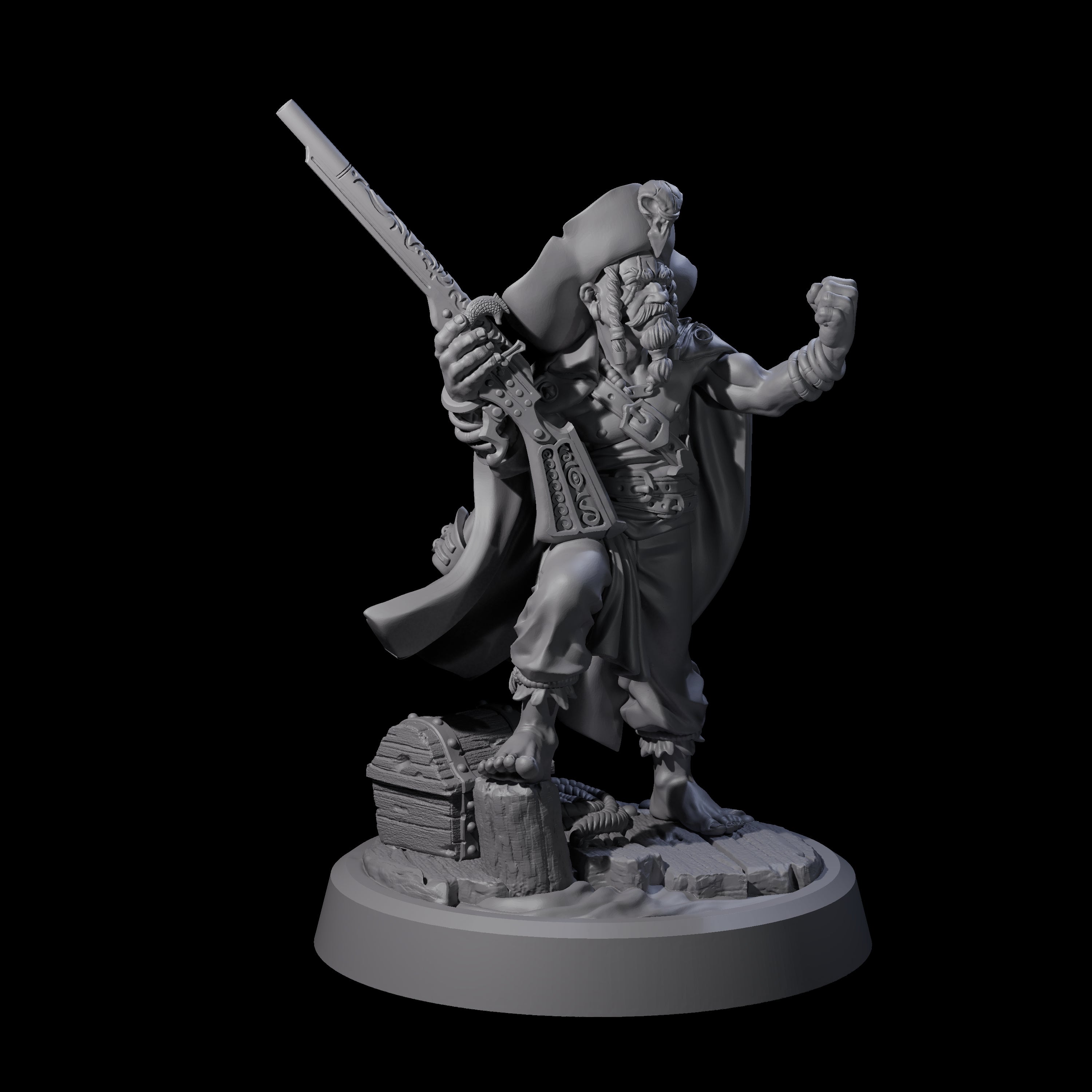 Angry Gnome Sailor Miniature for Dungeons and Dragons, Pathfinder or other TTRPGs