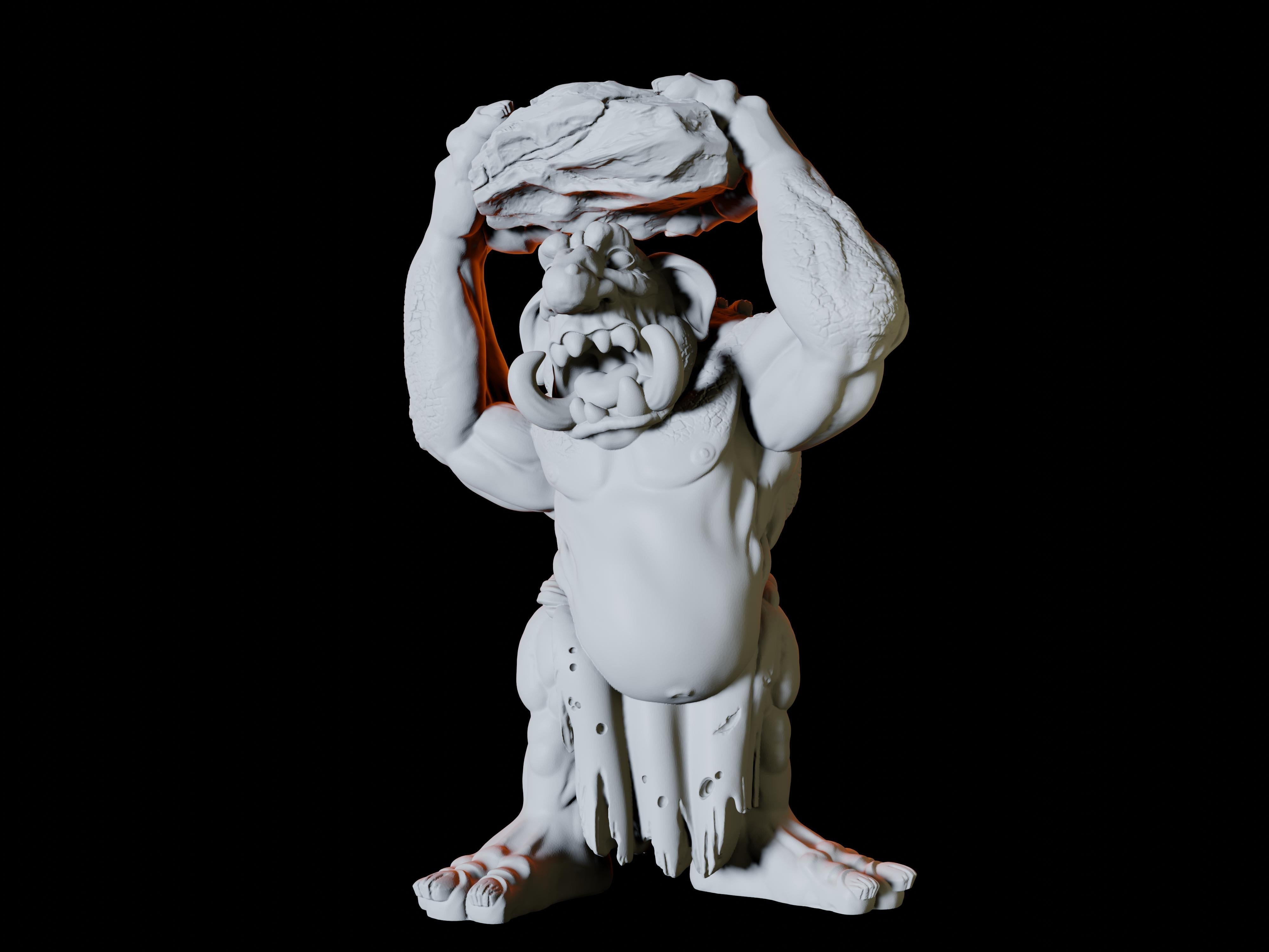 Angry Troll Miniature for Dungeons and Dragons - Myth Forged