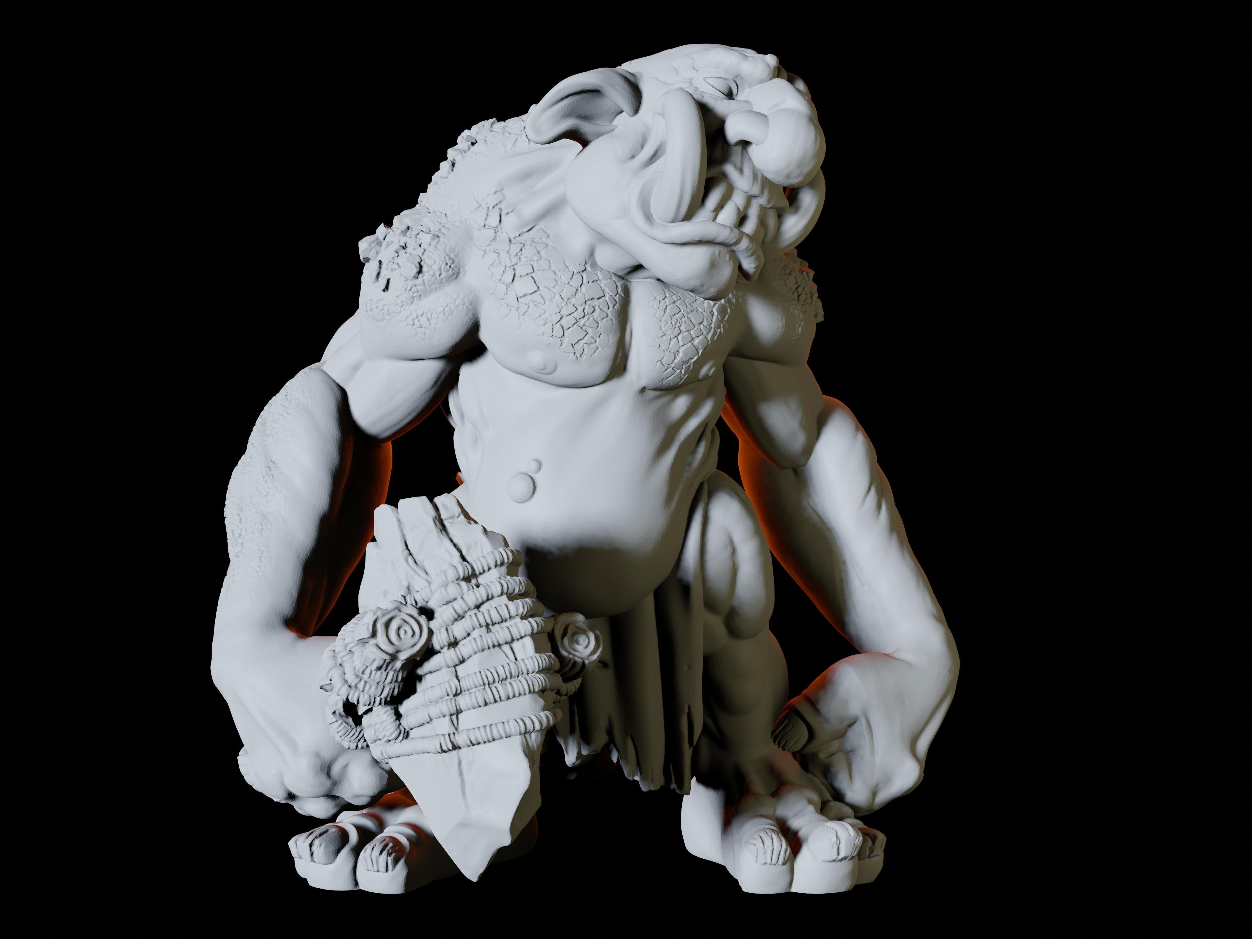Angry Troll Miniature for Dungeons and Dragons - Myth Forged