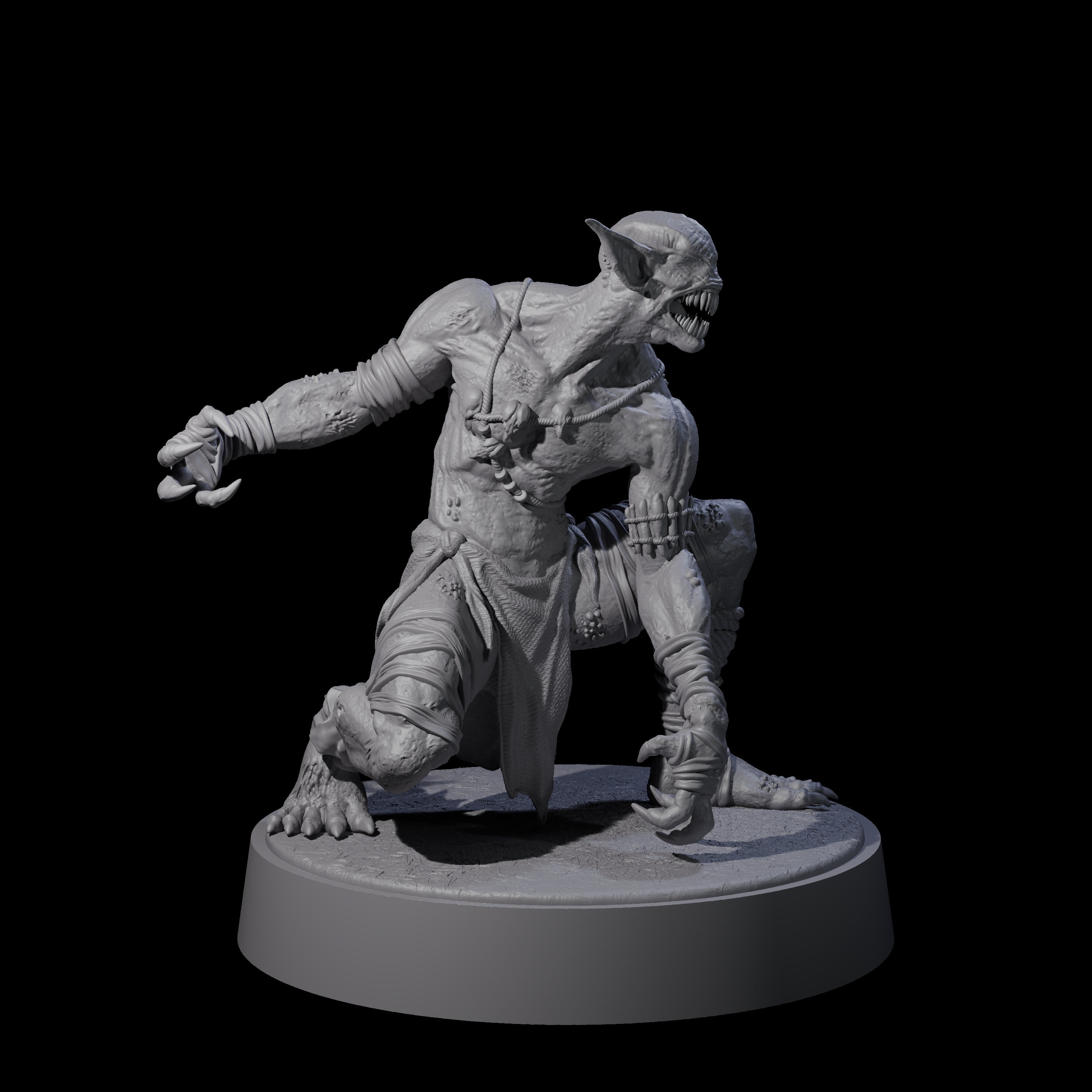 Angry Wretch B Miniature for Dungeons and Dragons, Pathfinder or other TTRPGs