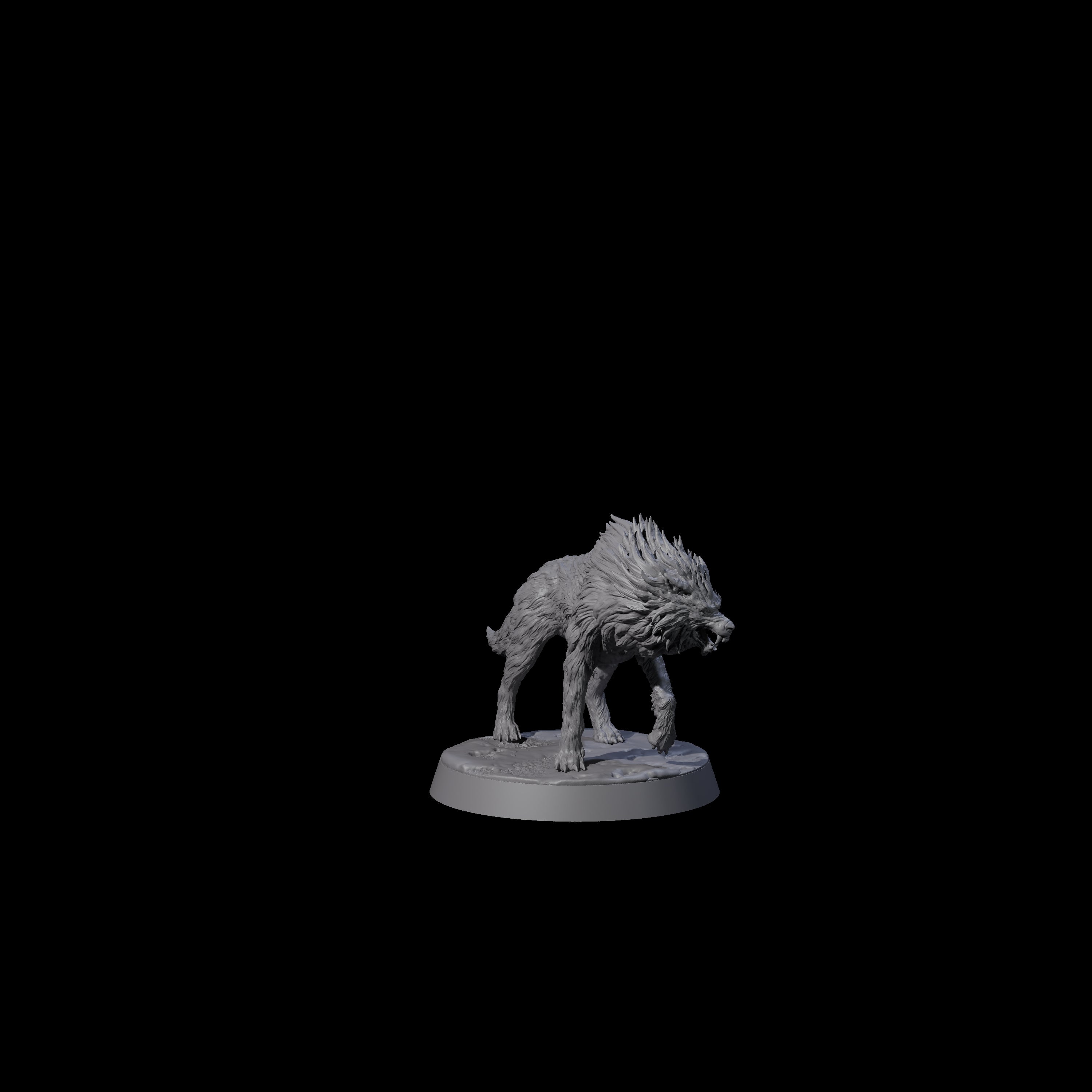 Angry Young Wolf Miniature for Dungeons and Dragons, Pathfinder or other TTRPGs