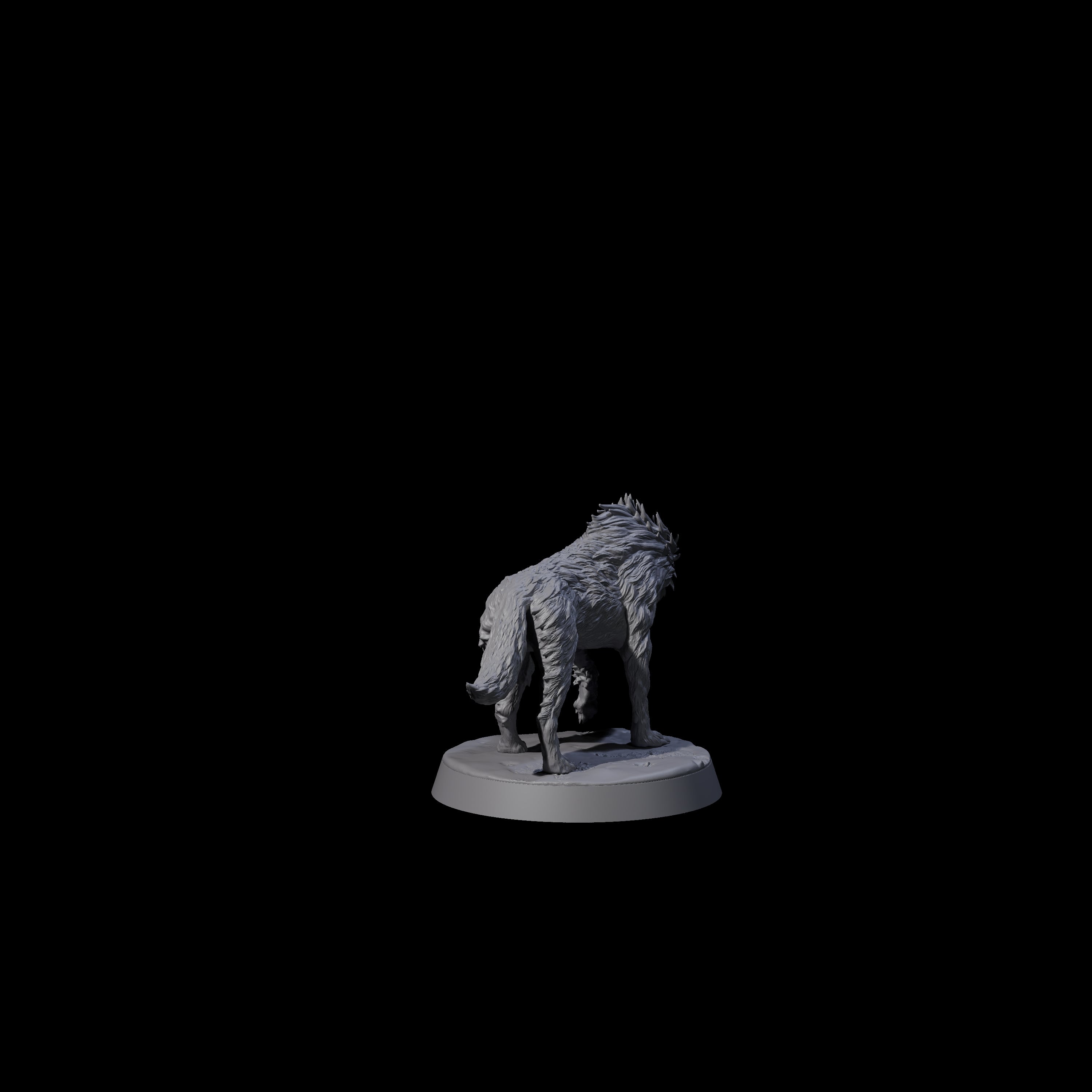 Angry Young Wolf Miniature for Dungeons and Dragons, Pathfinder or other TTRPGs