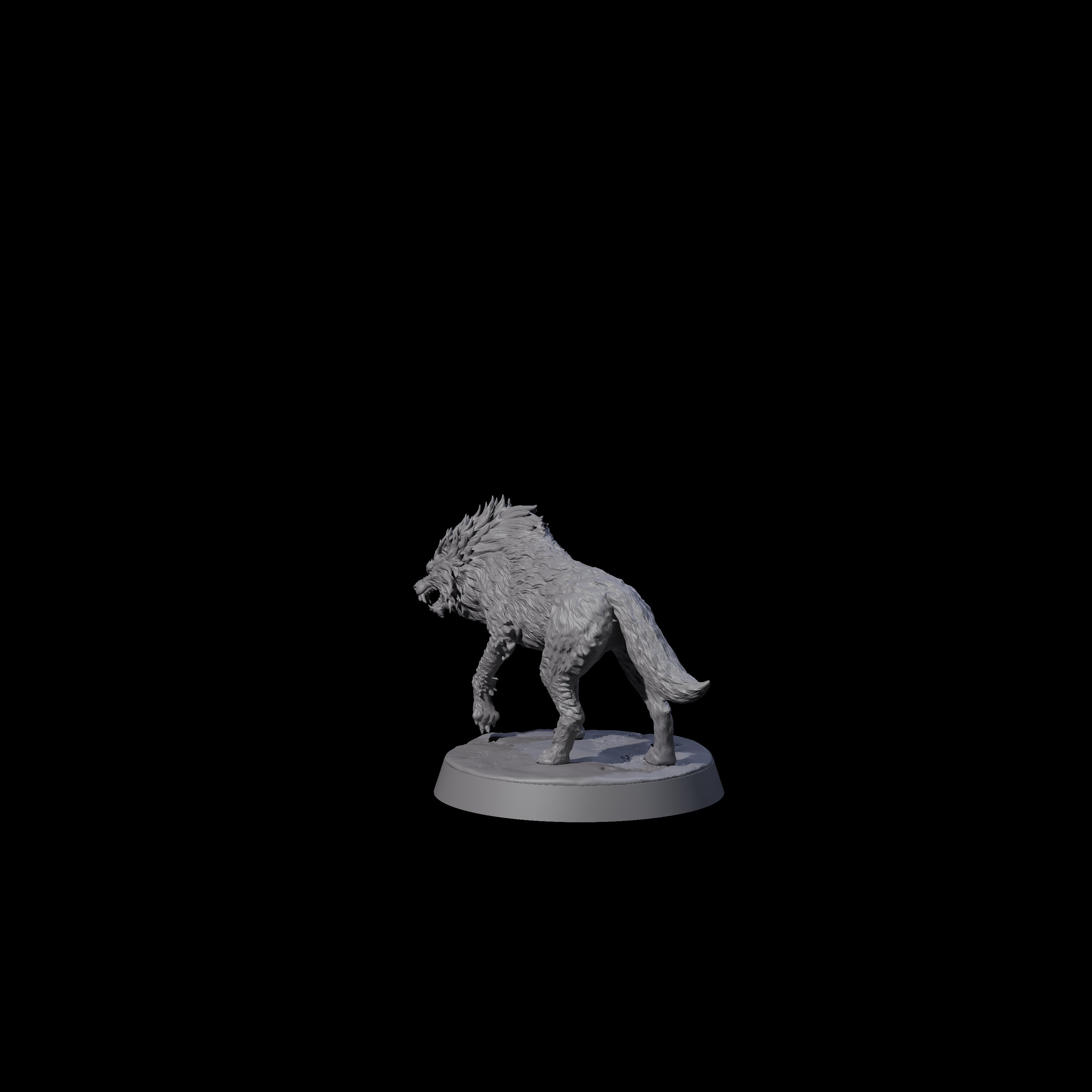 Angry Young Wolf Miniature for Dungeons and Dragons, Pathfinder or other TTRPGs