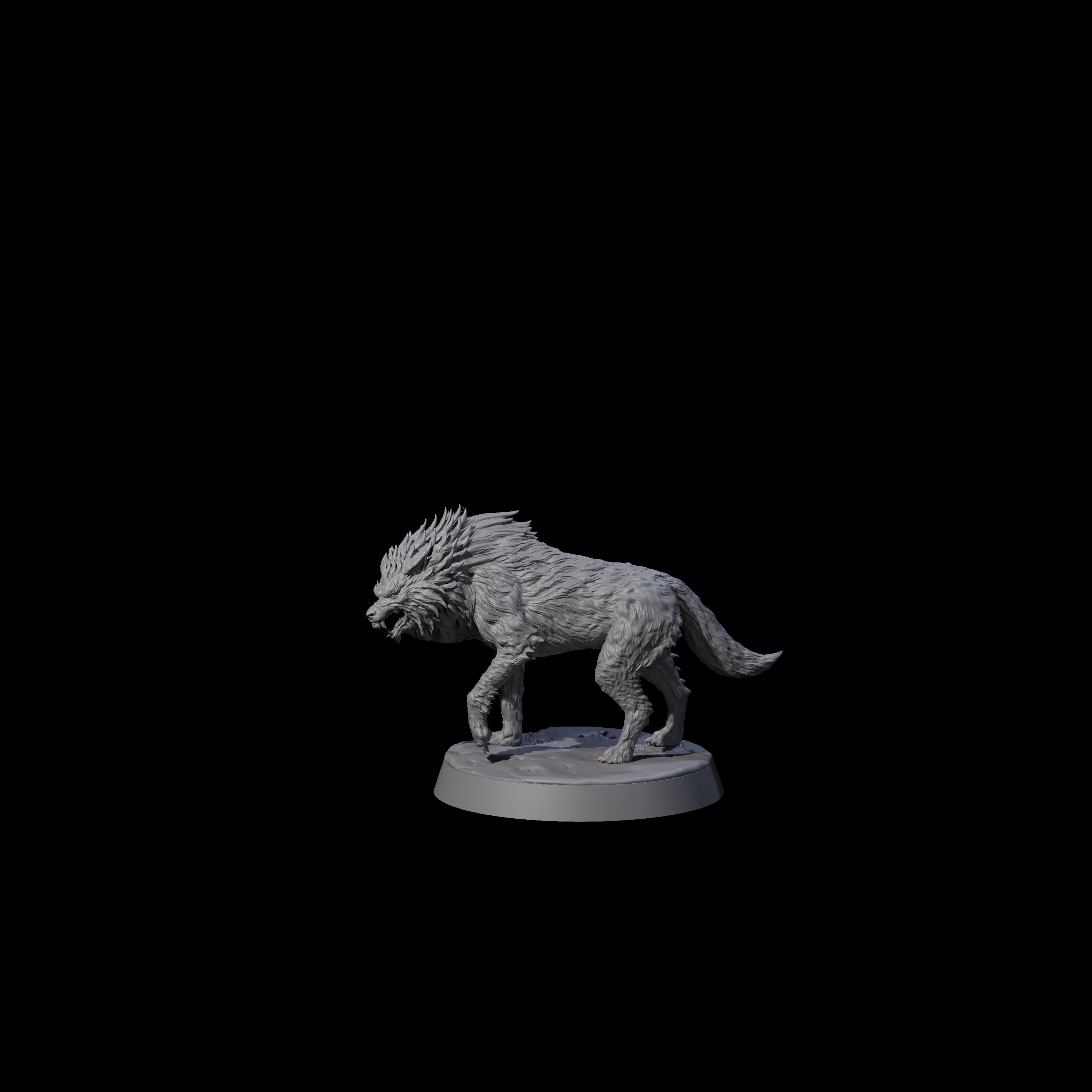 Angry Young Wolf Miniature for Dungeons and Dragons, Pathfinder or other TTRPGs