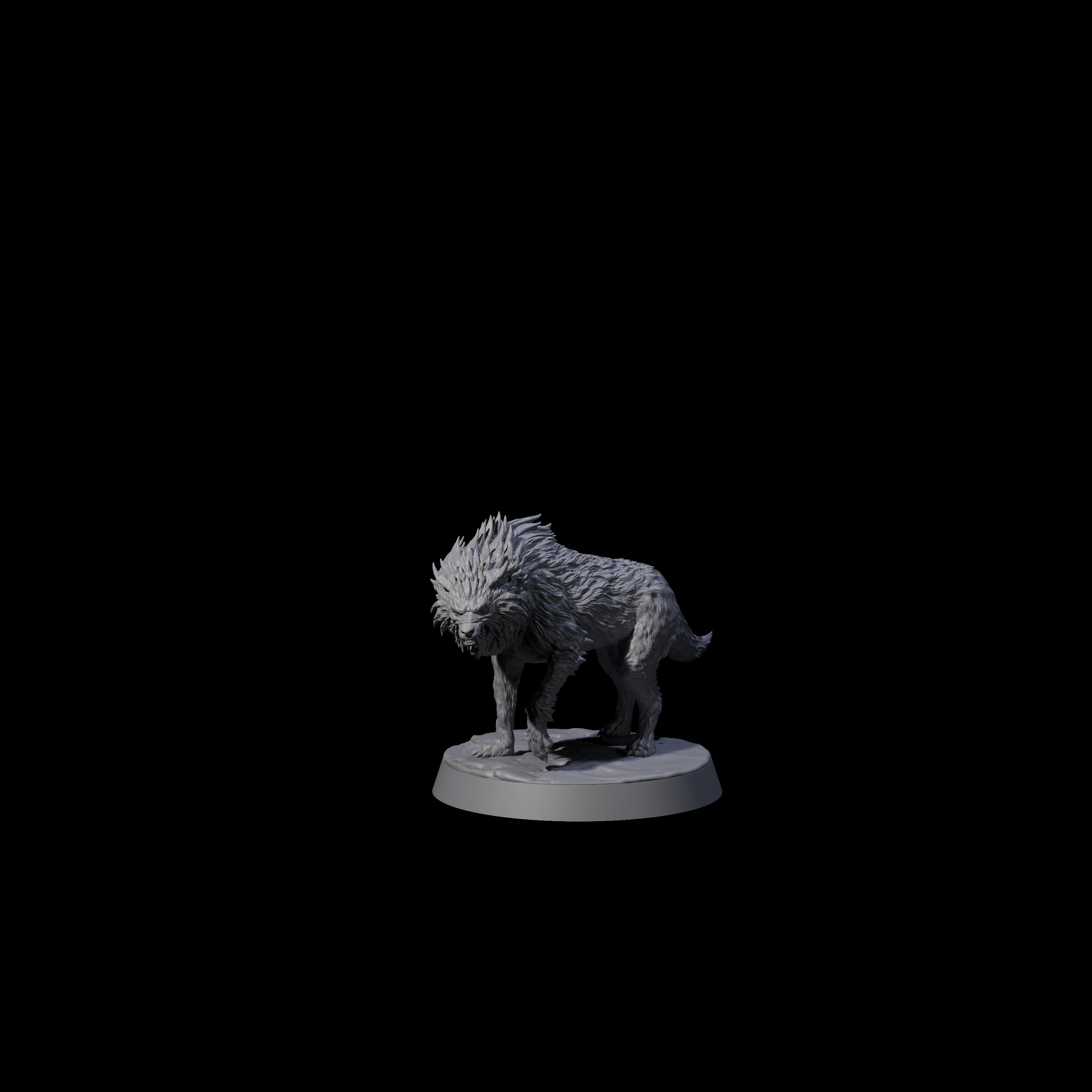 Angry Young Wolf Miniature for Dungeons and Dragons, Pathfinder or other TTRPGs