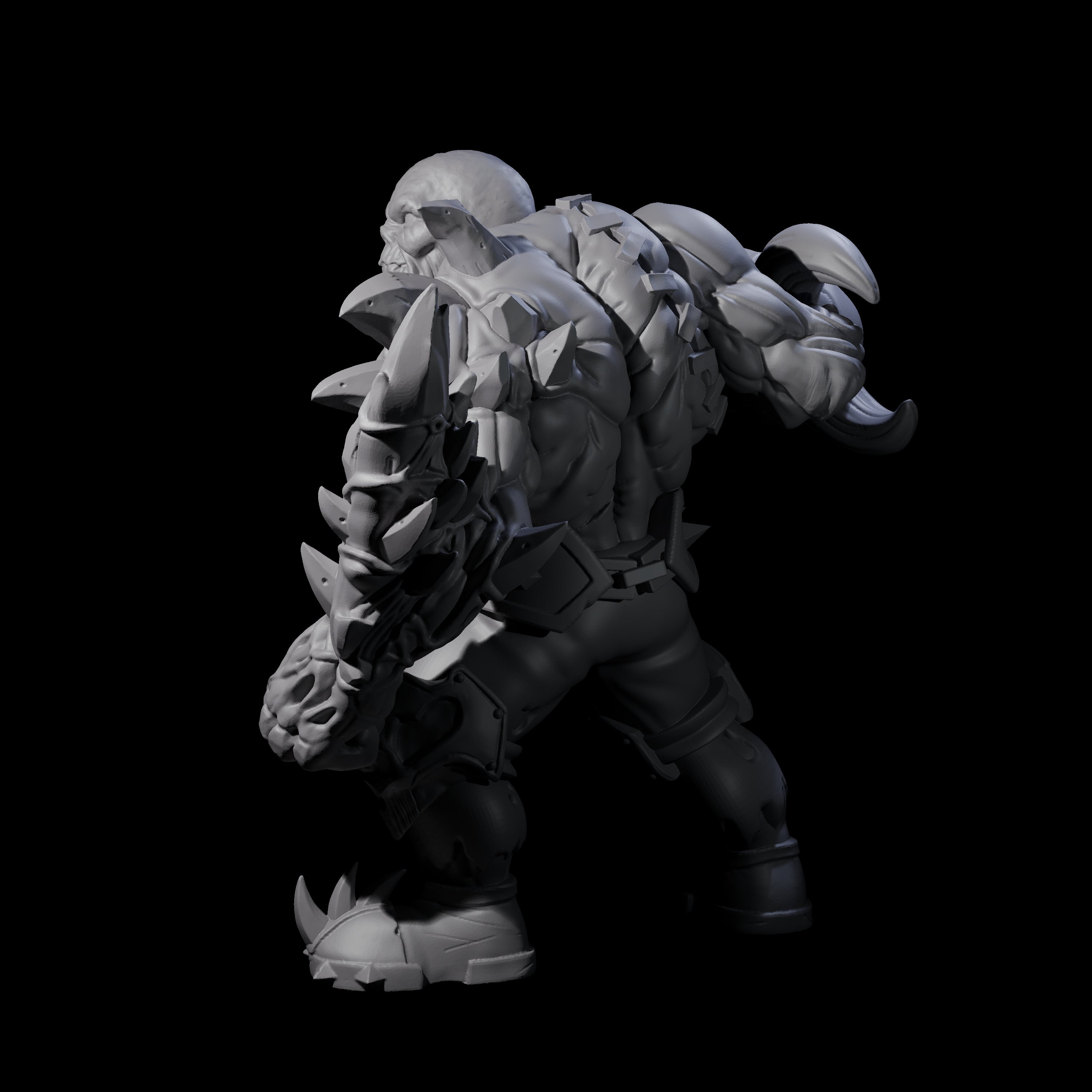 Angry Zombie Ogre Miniature for Dungeons and Dragons, Pathfinder or other TTRPGs