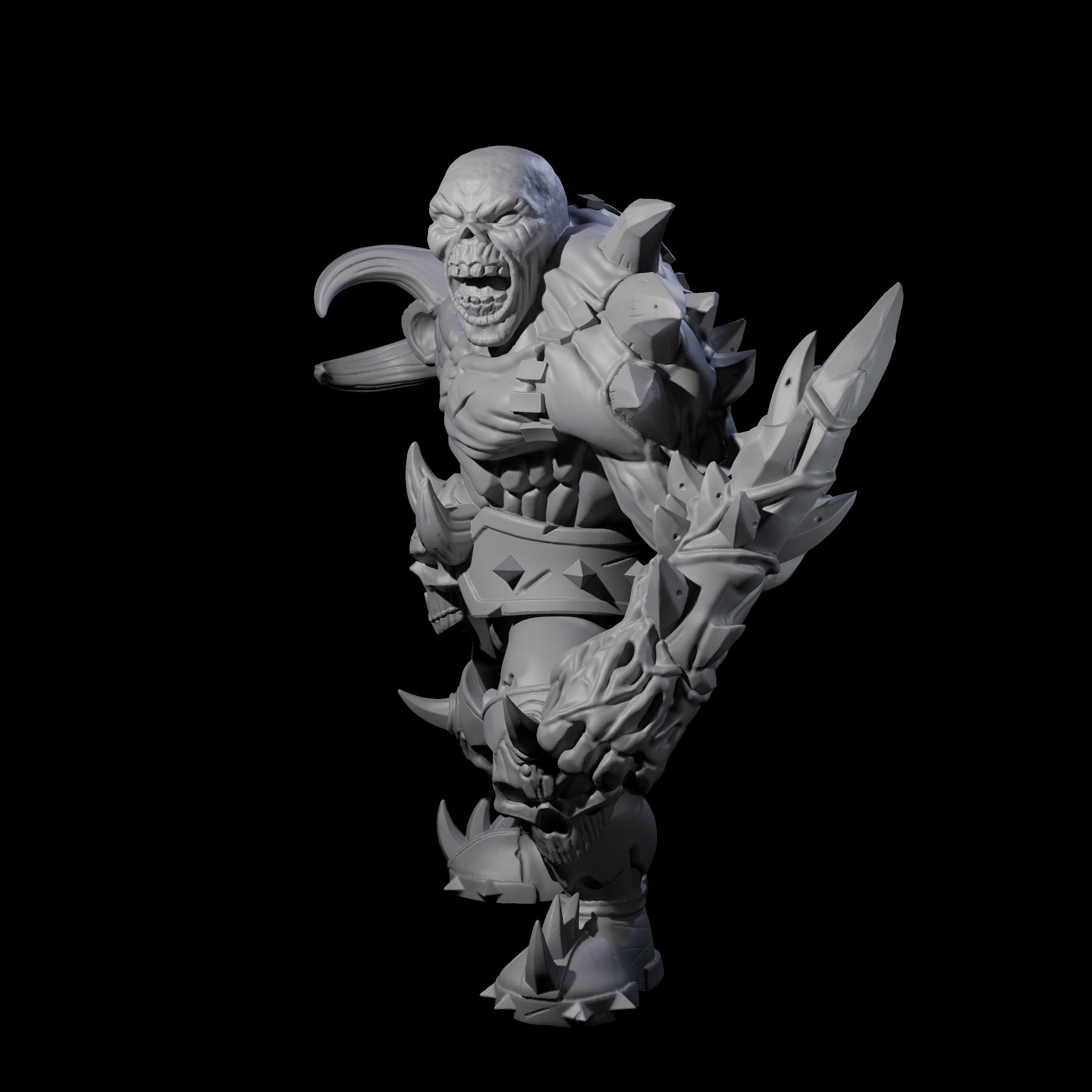 Angry Zombie Ogre Miniature for Dungeons and Dragons, Pathfinder or other TTRPGs