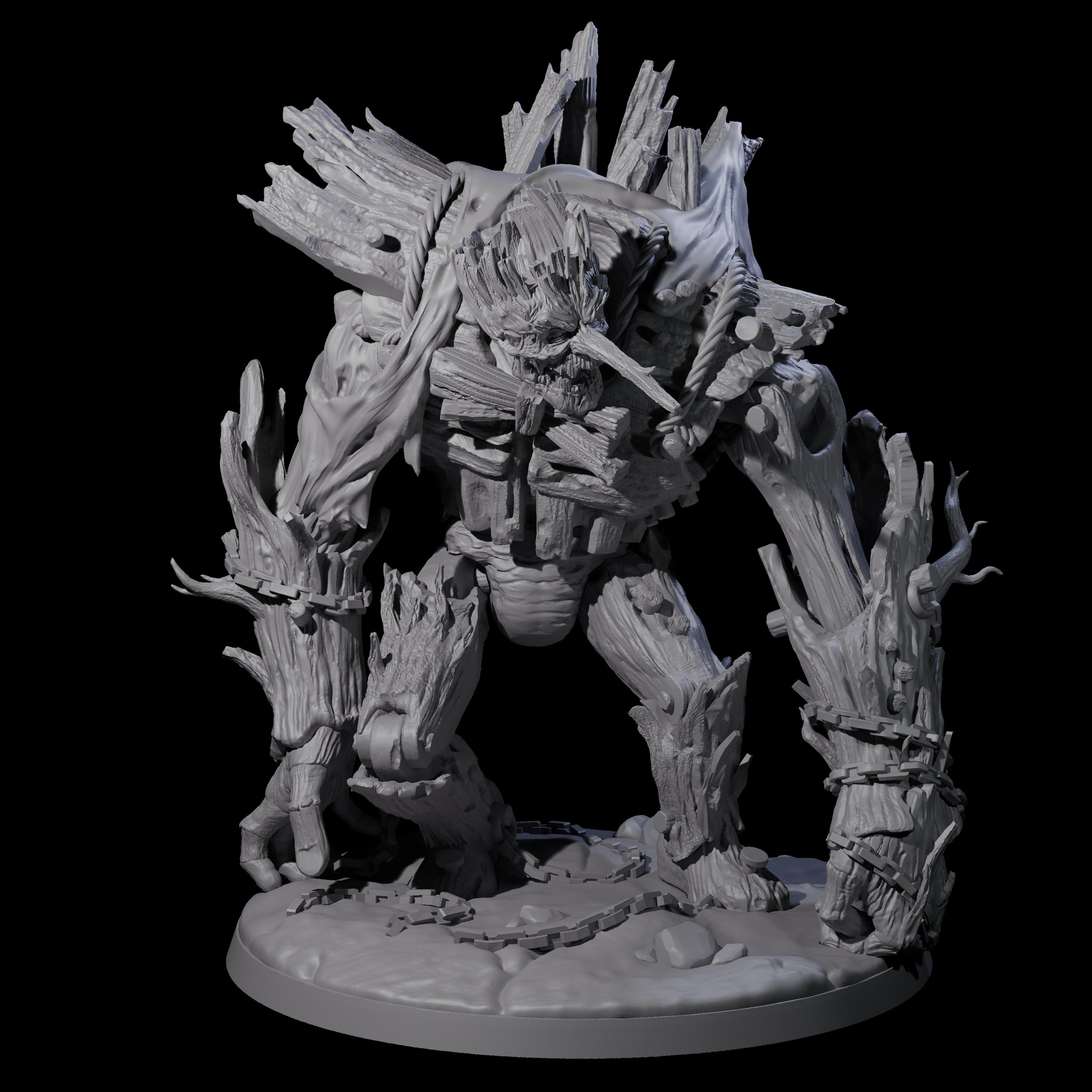 Animated Wooden Construct Miniature for Dungeons and Dragons, Pathfinder or other TTRPGs