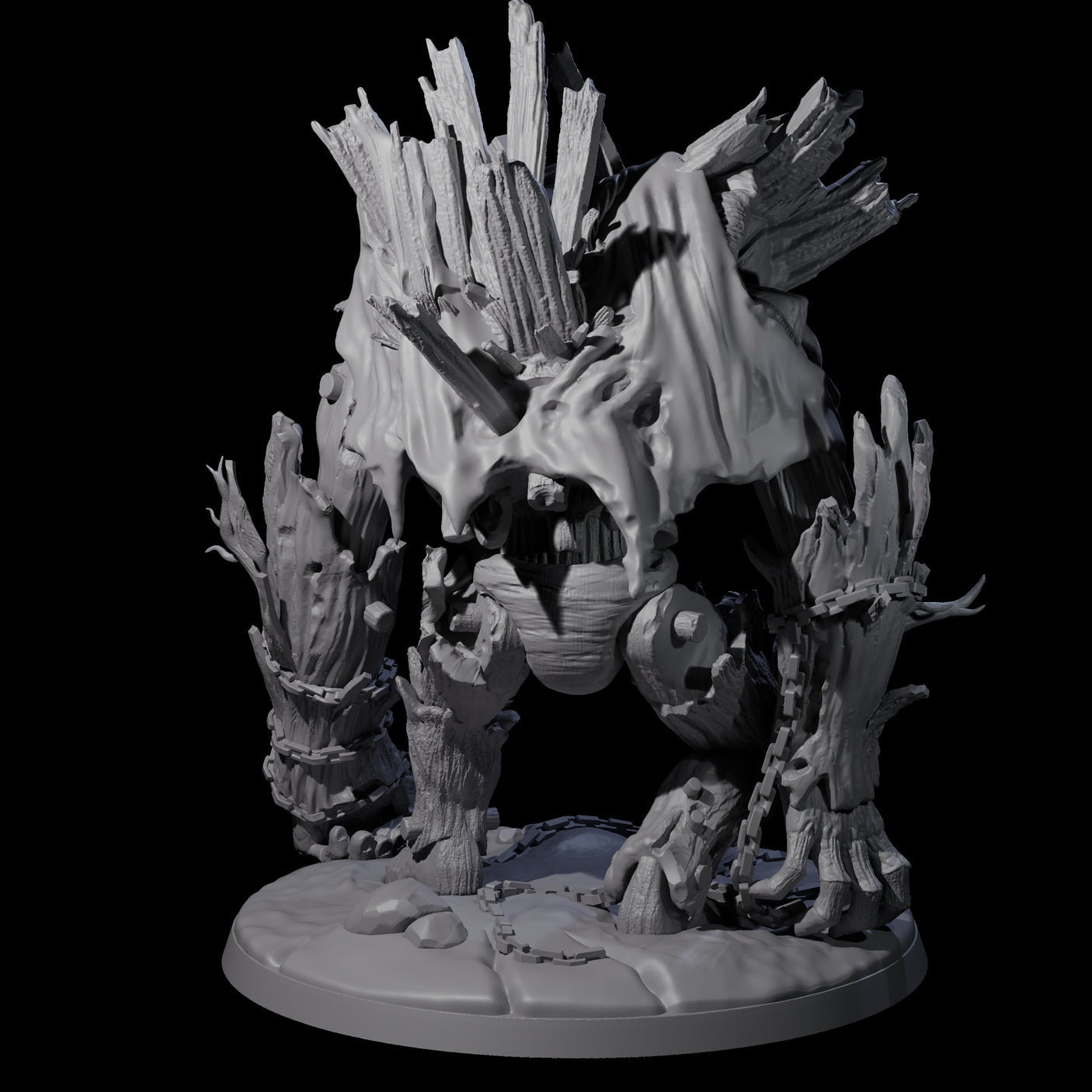 Animated Wooden Construct Miniature for Dungeons and Dragons, Pathfinder or other TTRPGs