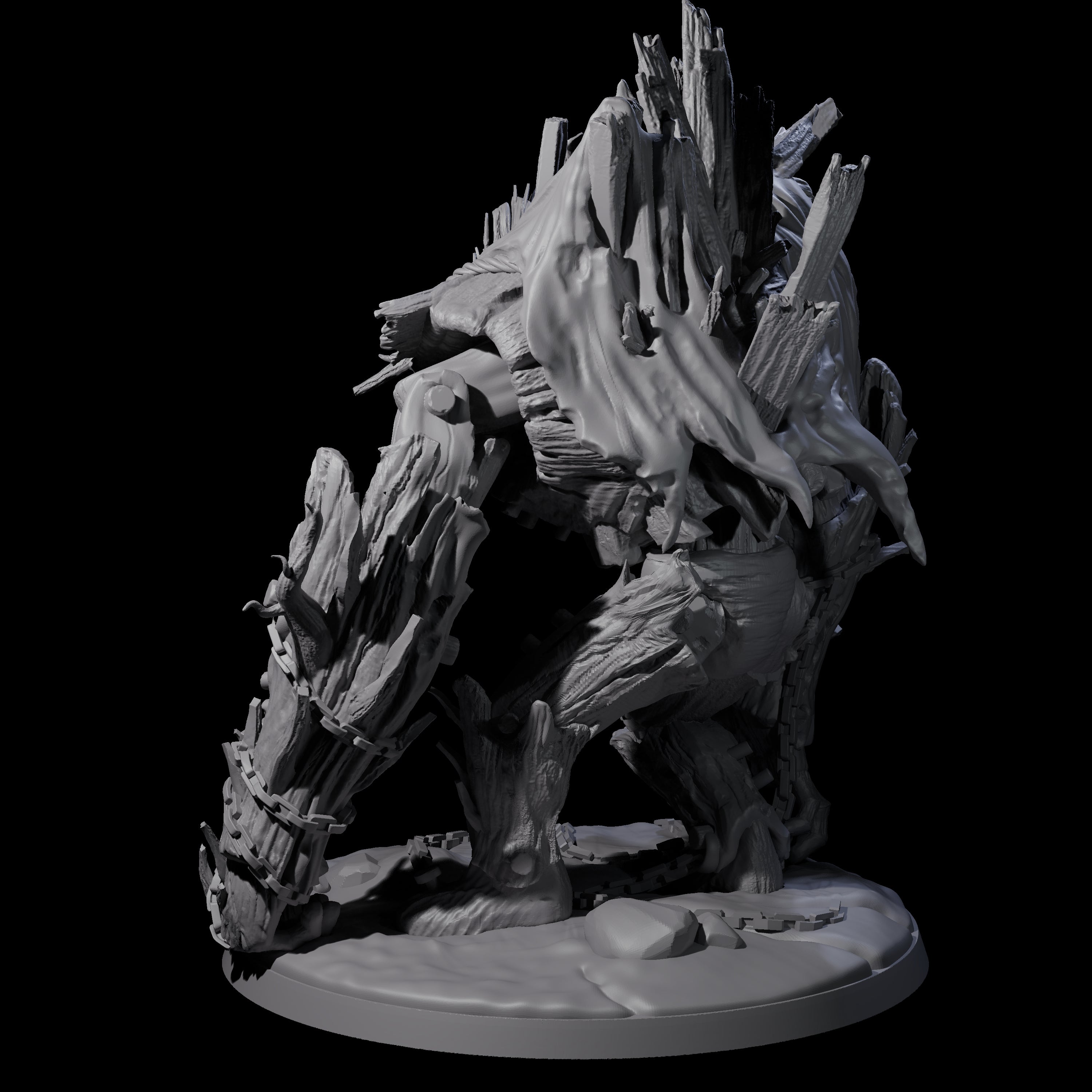 Animated Wooden Construct Miniature for Dungeons and Dragons, Pathfinder or other TTRPGs