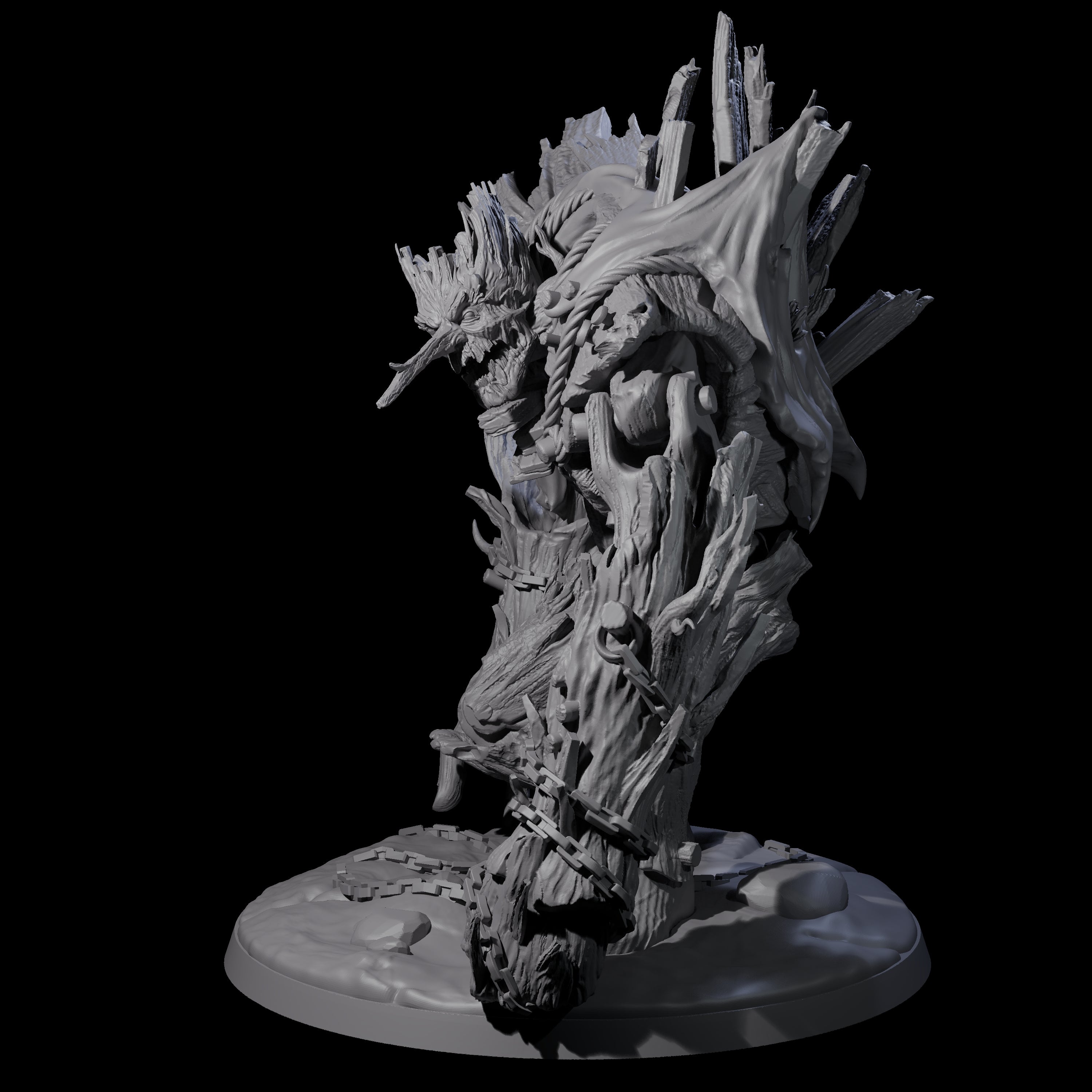 Animated Wooden Construct Miniature for Dungeons and Dragons, Pathfinder or other TTRPGs