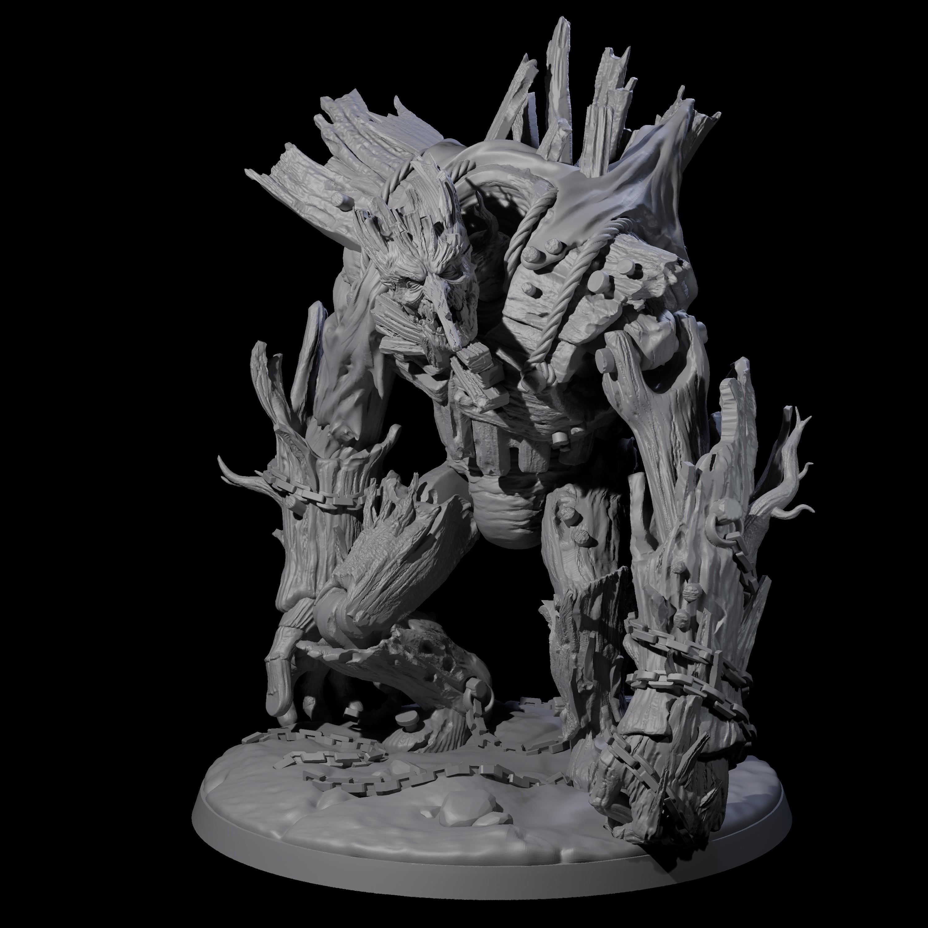 Animated Wooden Construct Miniature for Dungeons and Dragons, Pathfinder or other TTRPGs