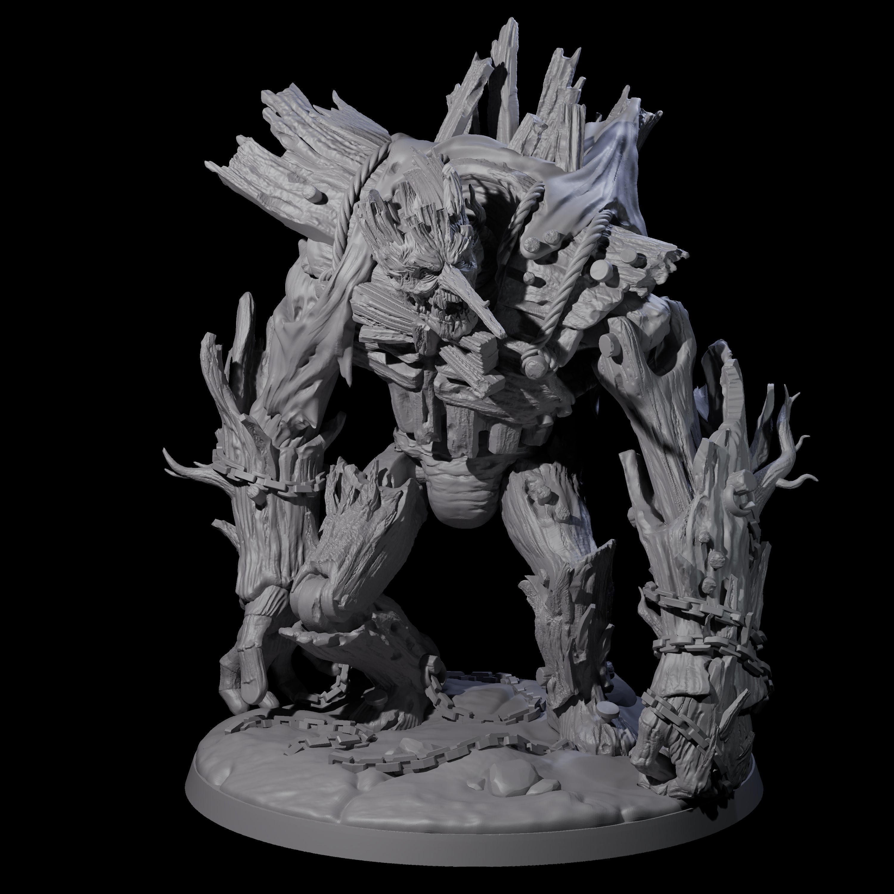 Animated Wooden Construct Miniature for Dungeons and Dragons, Pathfinder or other TTRPGs