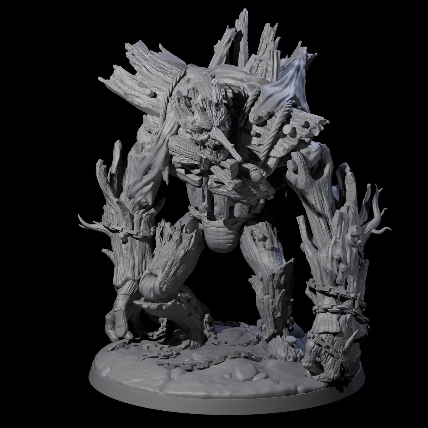 Animated Wooden Construct Miniature for Dungeons and Dragons, Pathfinder or other TTRPGs