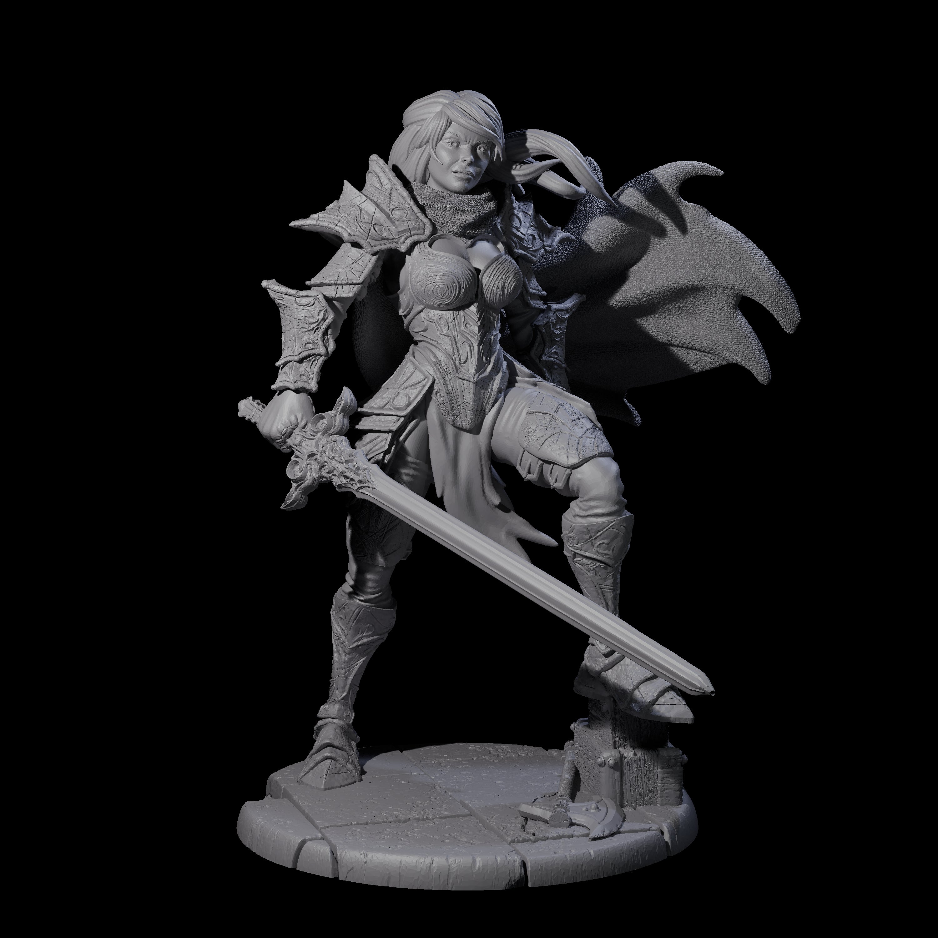 Antea - Brave Armoured Knight Miniature for Dungeons and Dragons, Pathfinder or other TTRPGs