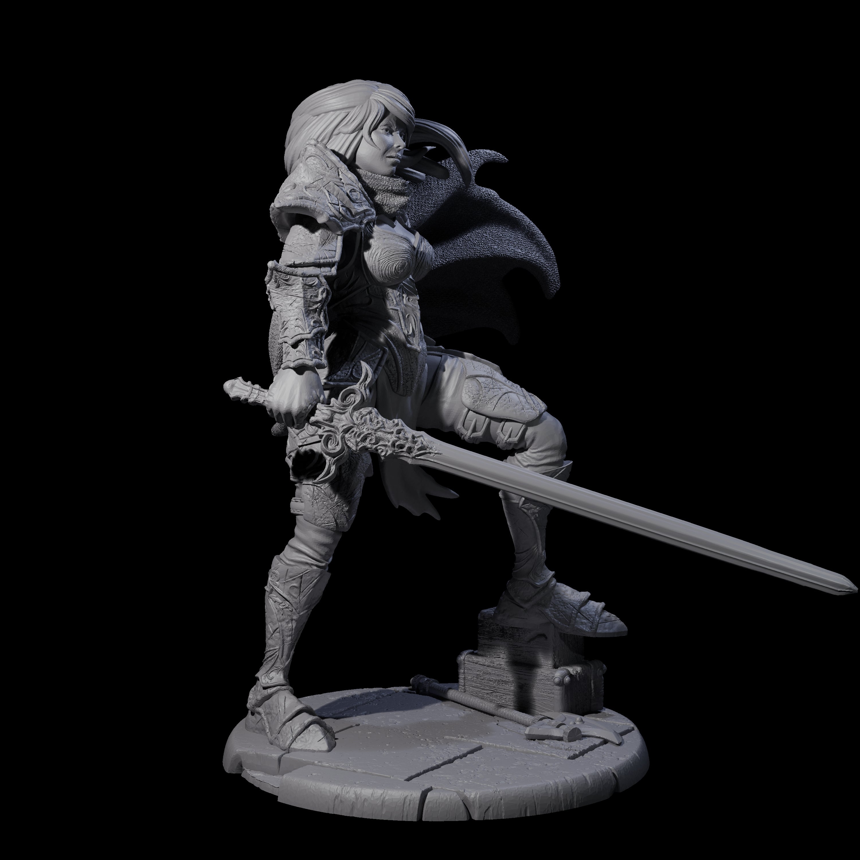 Antea - Brave Armoured Knight Miniature for Dungeons and Dragons, Pathfinder or other TTRPGs