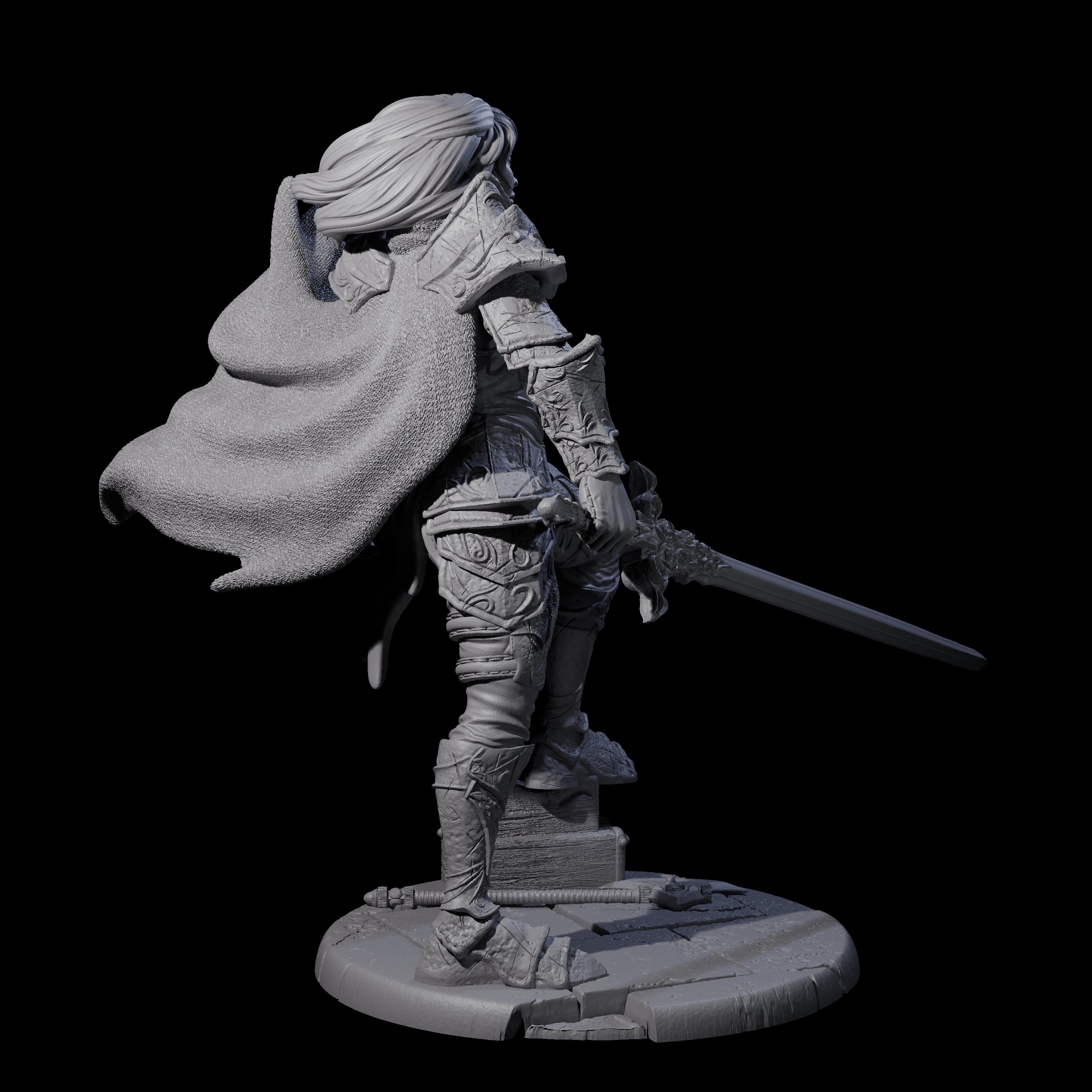 Antea - Brave Armoured Knight Miniature for Dungeons and Dragons, Pathfinder or other TTRPGs