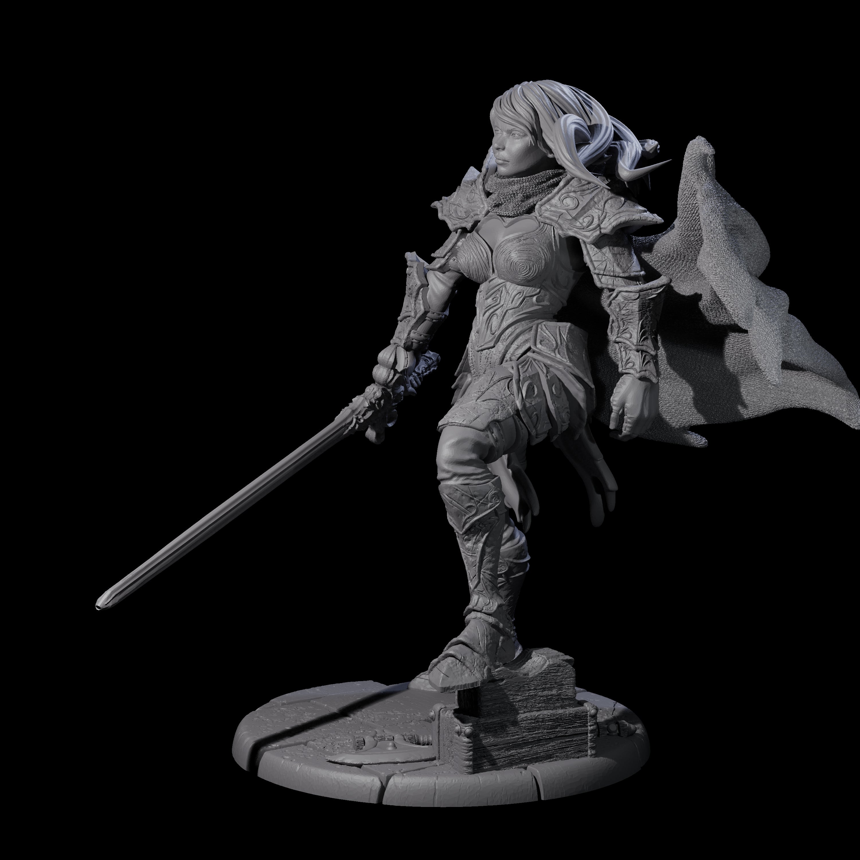 Antea - Brave Armoured Knight Miniature for Dungeons and Dragons, Pathfinder or other TTRPGs