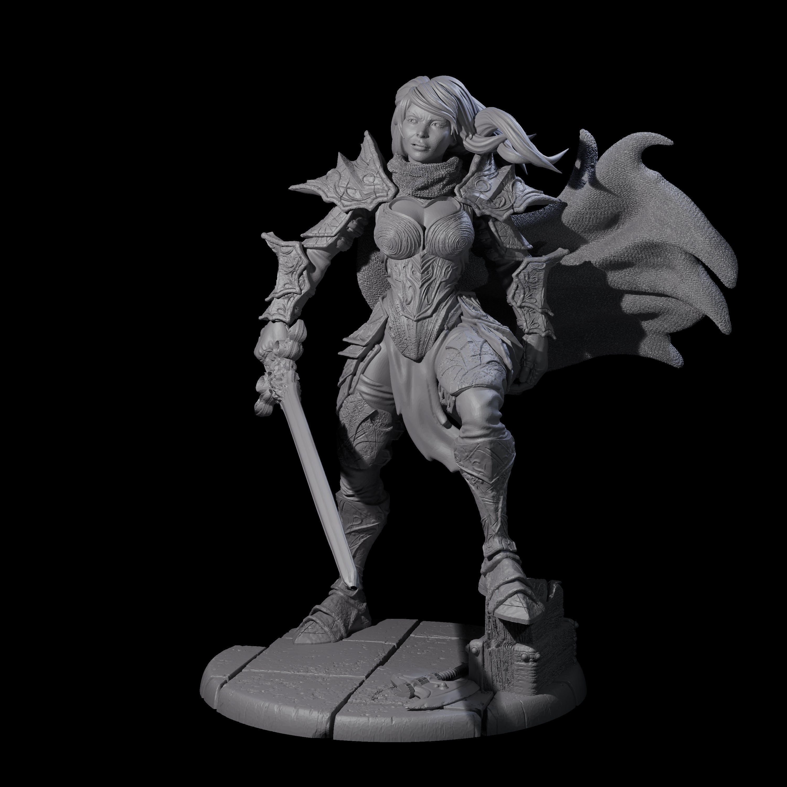 Antea - Brave Armoured Knight Miniature for Dungeons and Dragons, Pathfinder or other TTRPGs