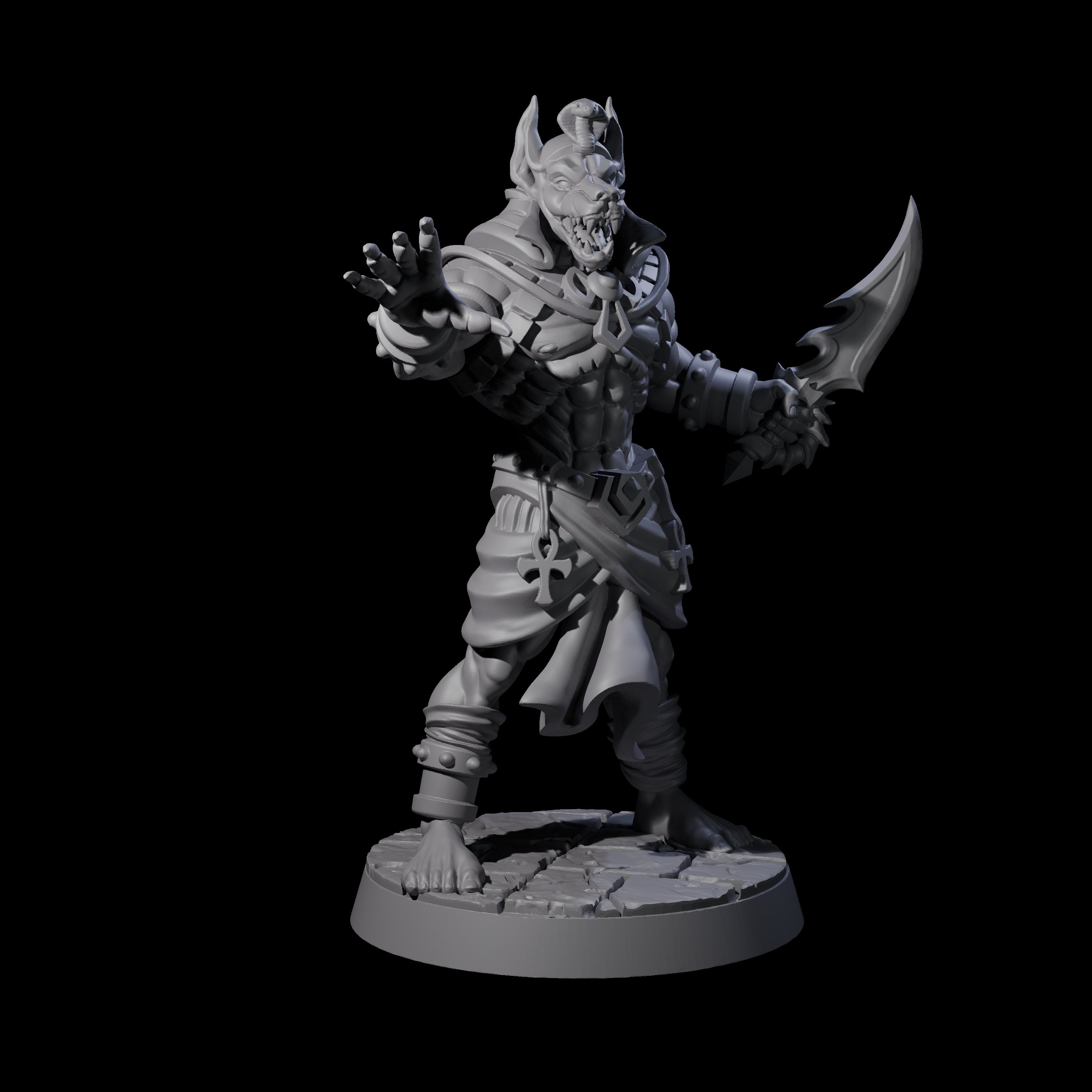 Anubis Guard A Miniature for Dungeons and Dragons, Pathfinder or other TTRPGs