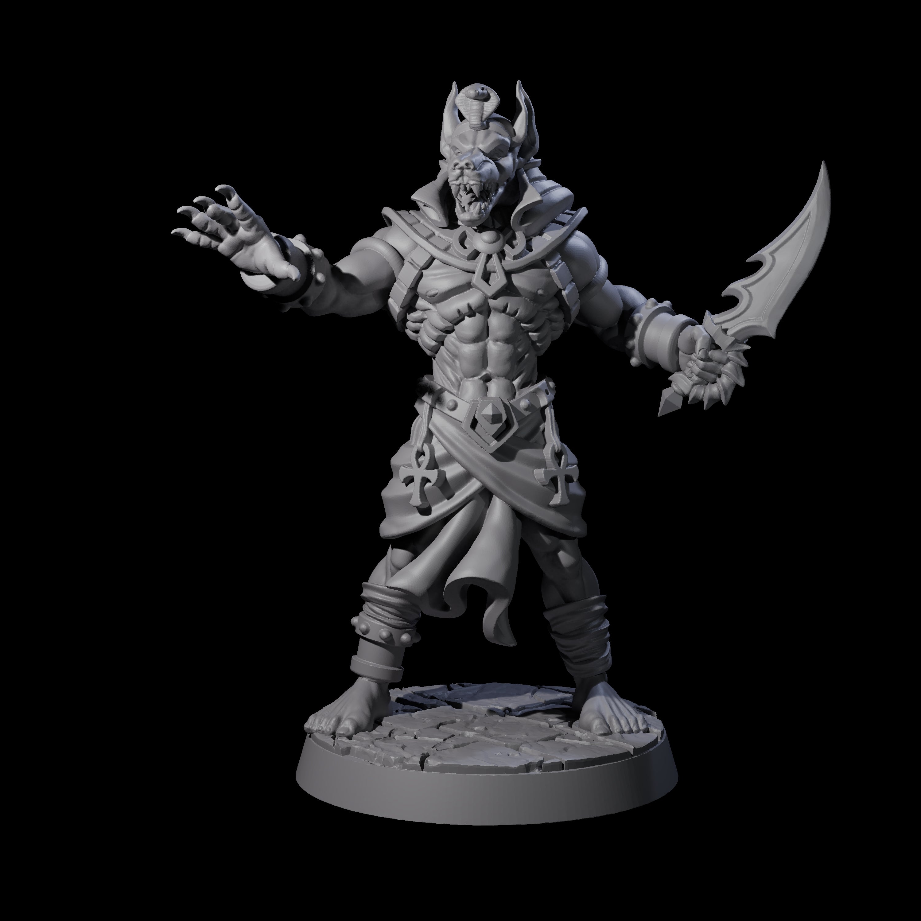 Anubis Guard A Miniature for Dungeons and Dragons, Pathfinder or other TTRPGs