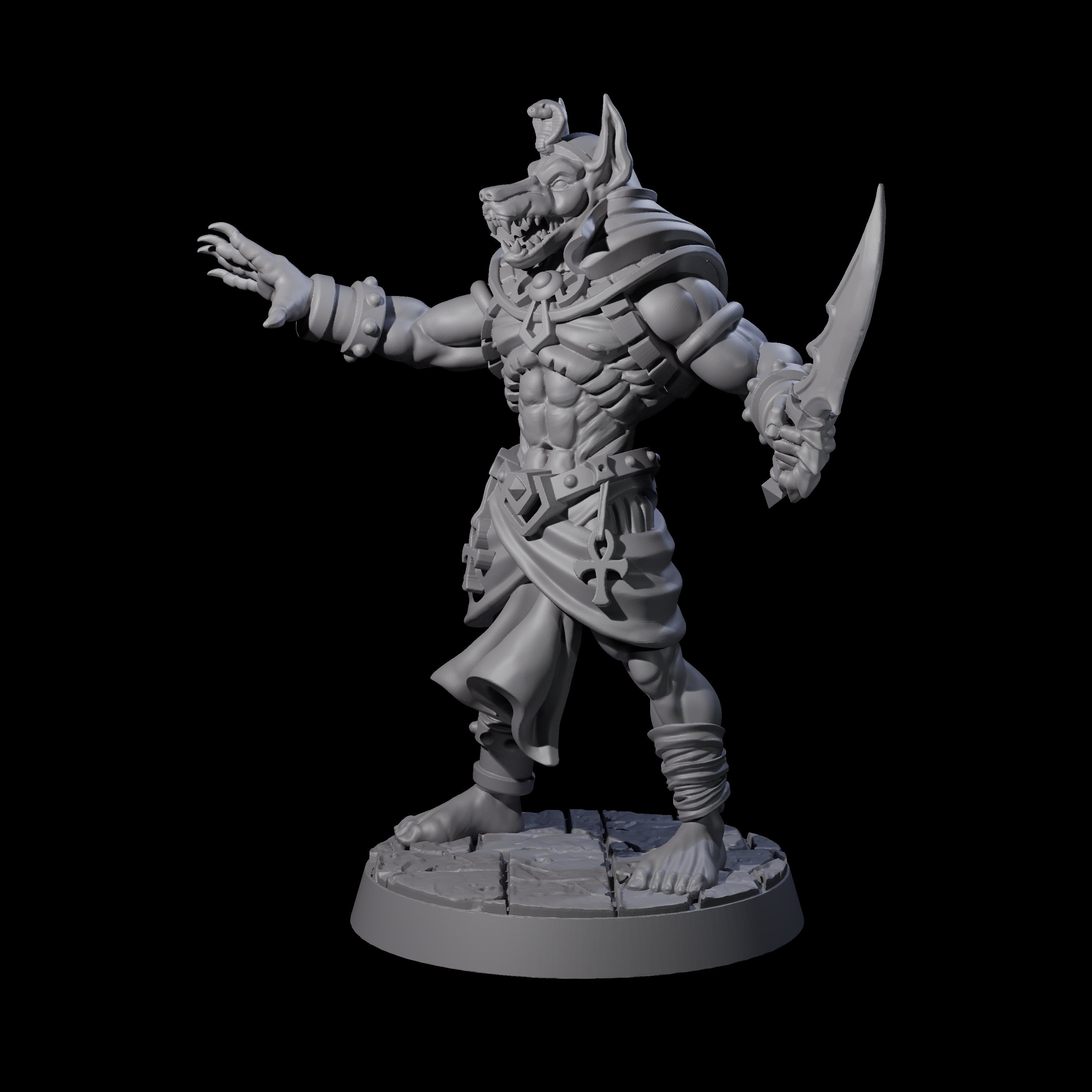 Anubis Guard A Miniature for Dungeons and Dragons, Pathfinder or other TTRPGs