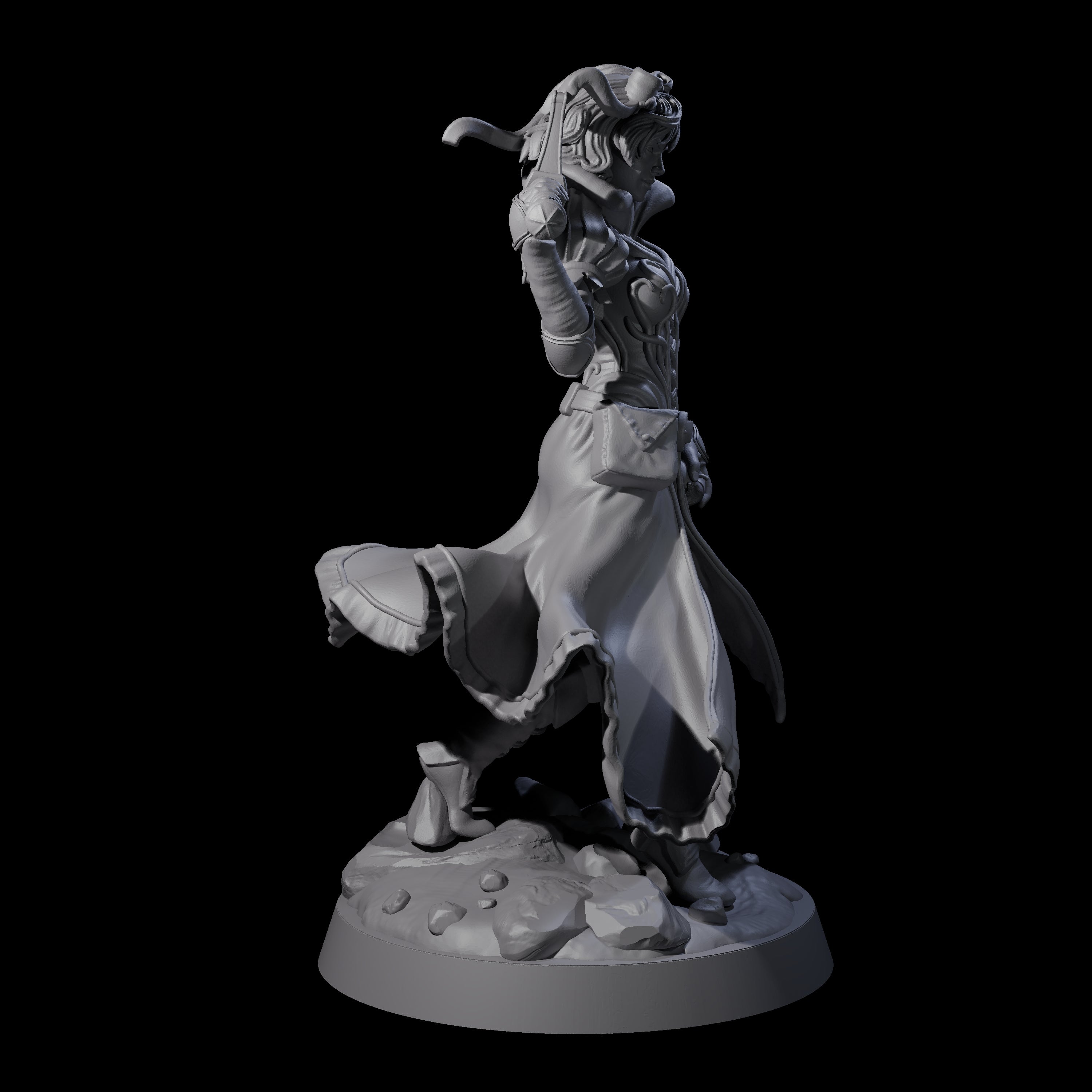 Apple Eating Fighter Miniature for Dungeons and Dragons, Pathfinder or other TTRPGs