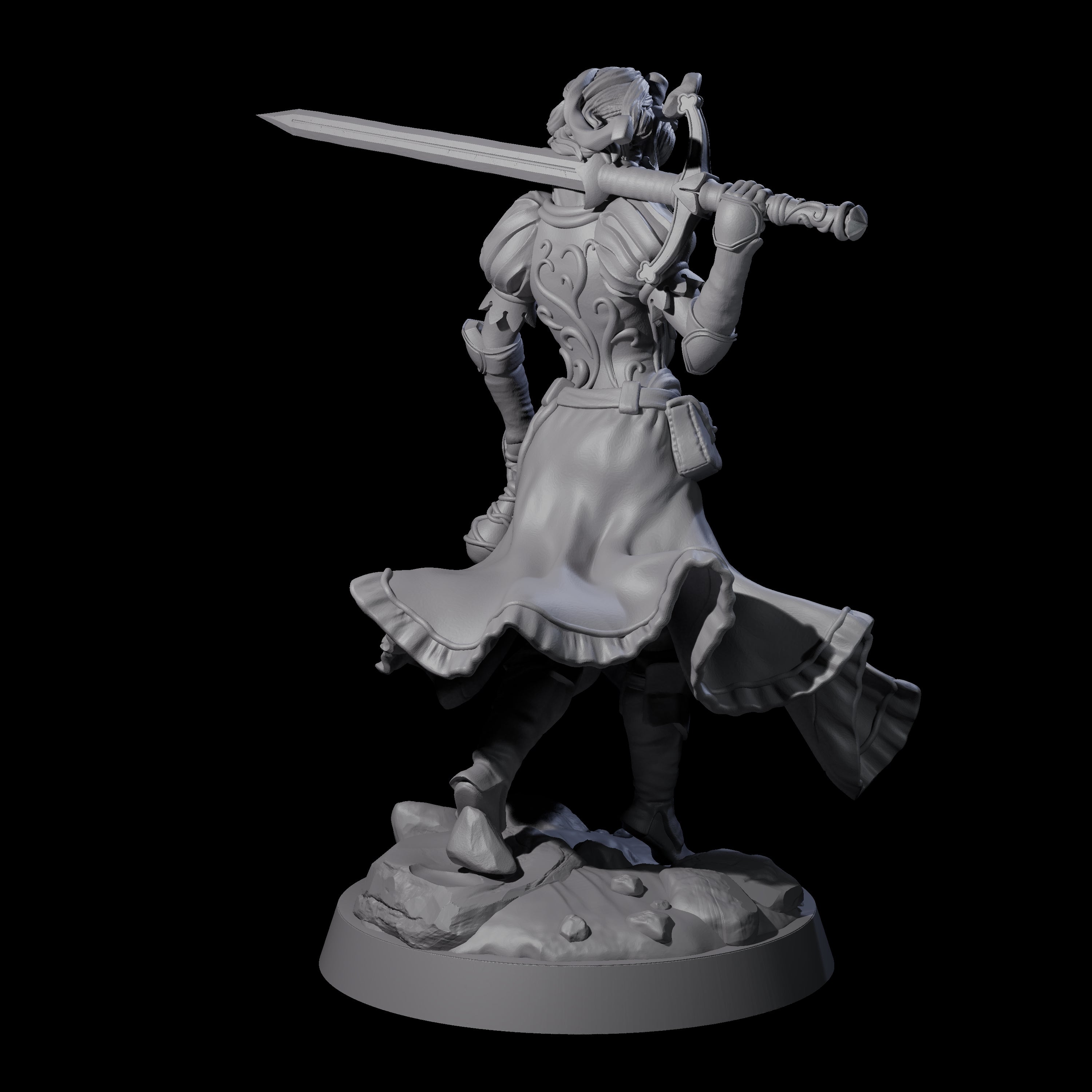 Apple Eating Fighter Miniature for Dungeons and Dragons, Pathfinder or other TTRPGs
