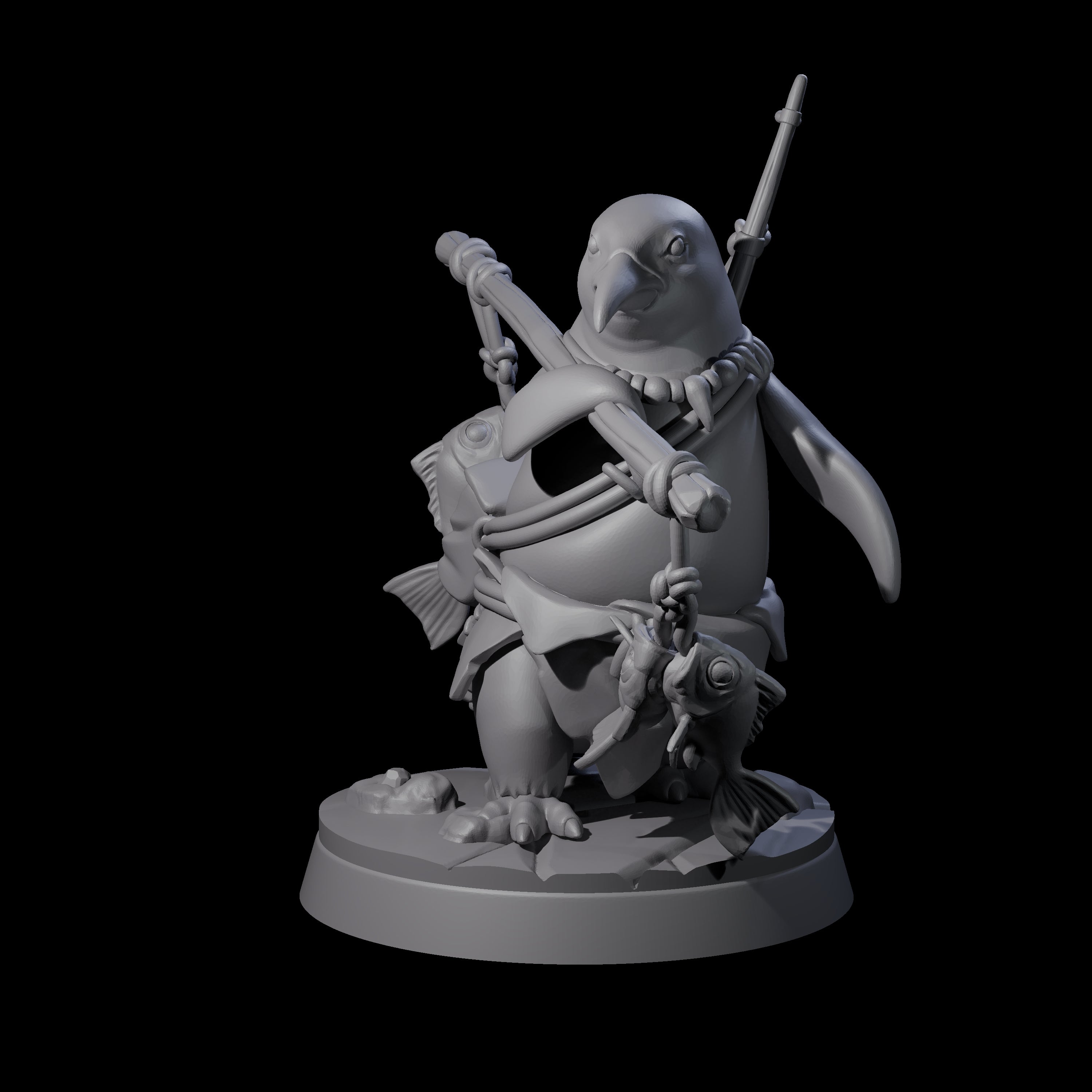 Arctic Dohwar Fisher Miniature for Dungeons and Dragons, Pathfinder or other TTRPGs
