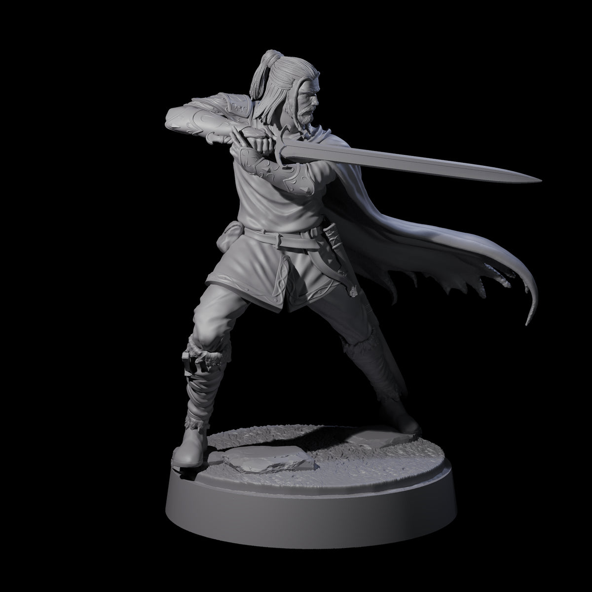 Arethain - Confident Swordman Miniature for Dungeons and Dragons, Pathfinder or other TTRPGs