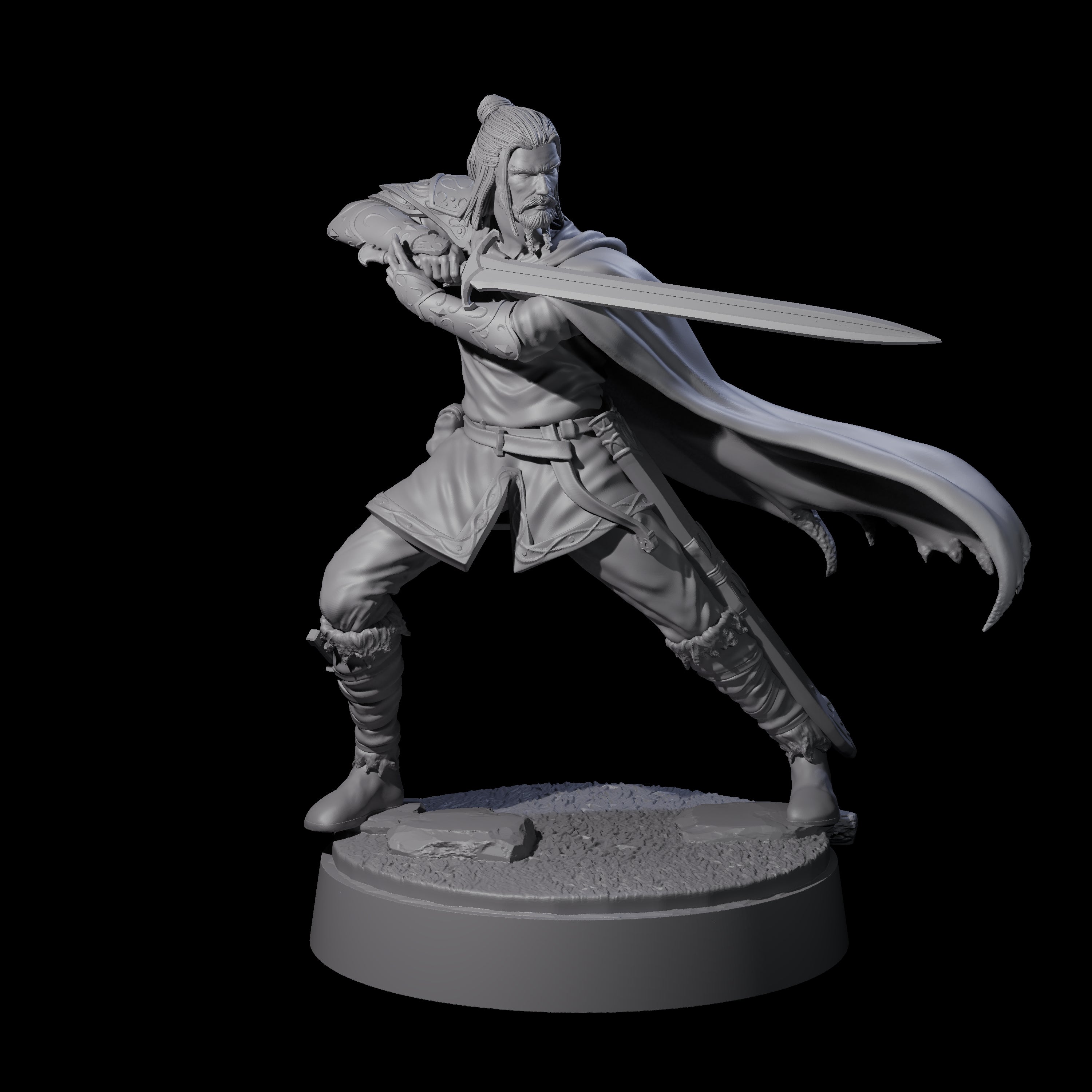 Arethain - Confident Swordman Miniature for Dungeons and Dragons, Pathfinder or other TTRPGs
