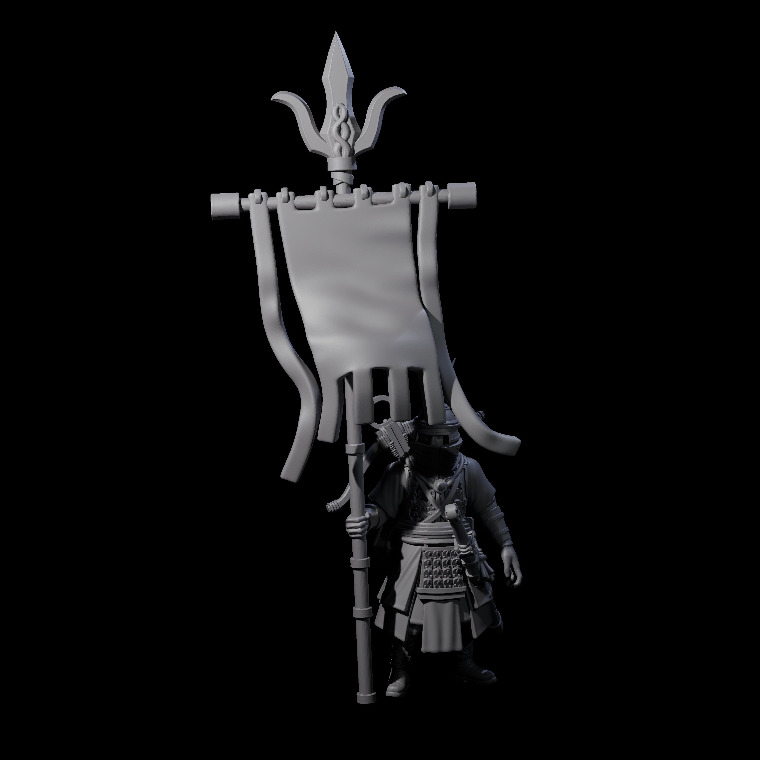 Arm Aching Human Flagbearer Miniature for Dungeons and Dragons, Pathfinder or other TTRPGs
