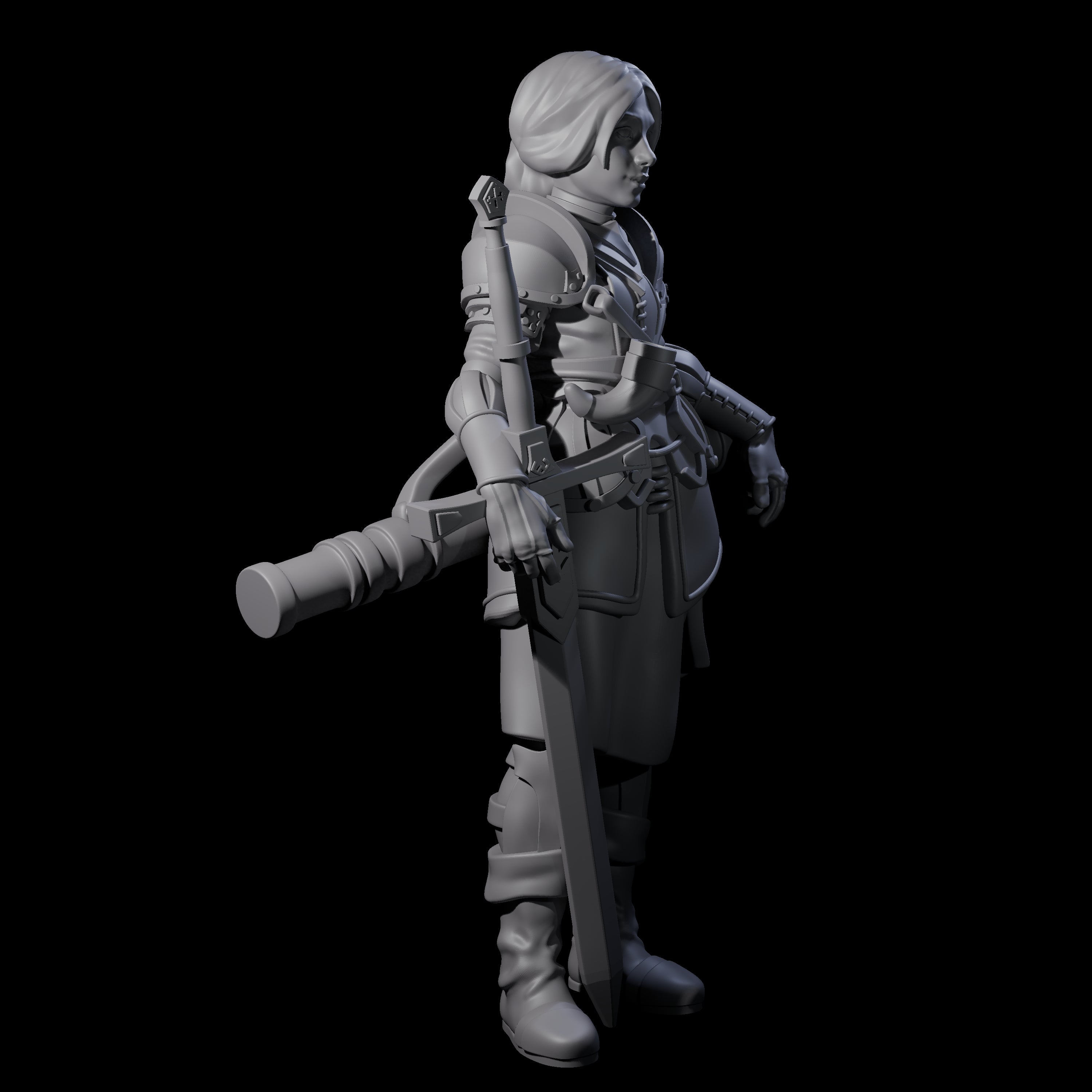 Armed Cartographer Miniature for Dungeons and Dragons, Pathfinder or other TTRPGs