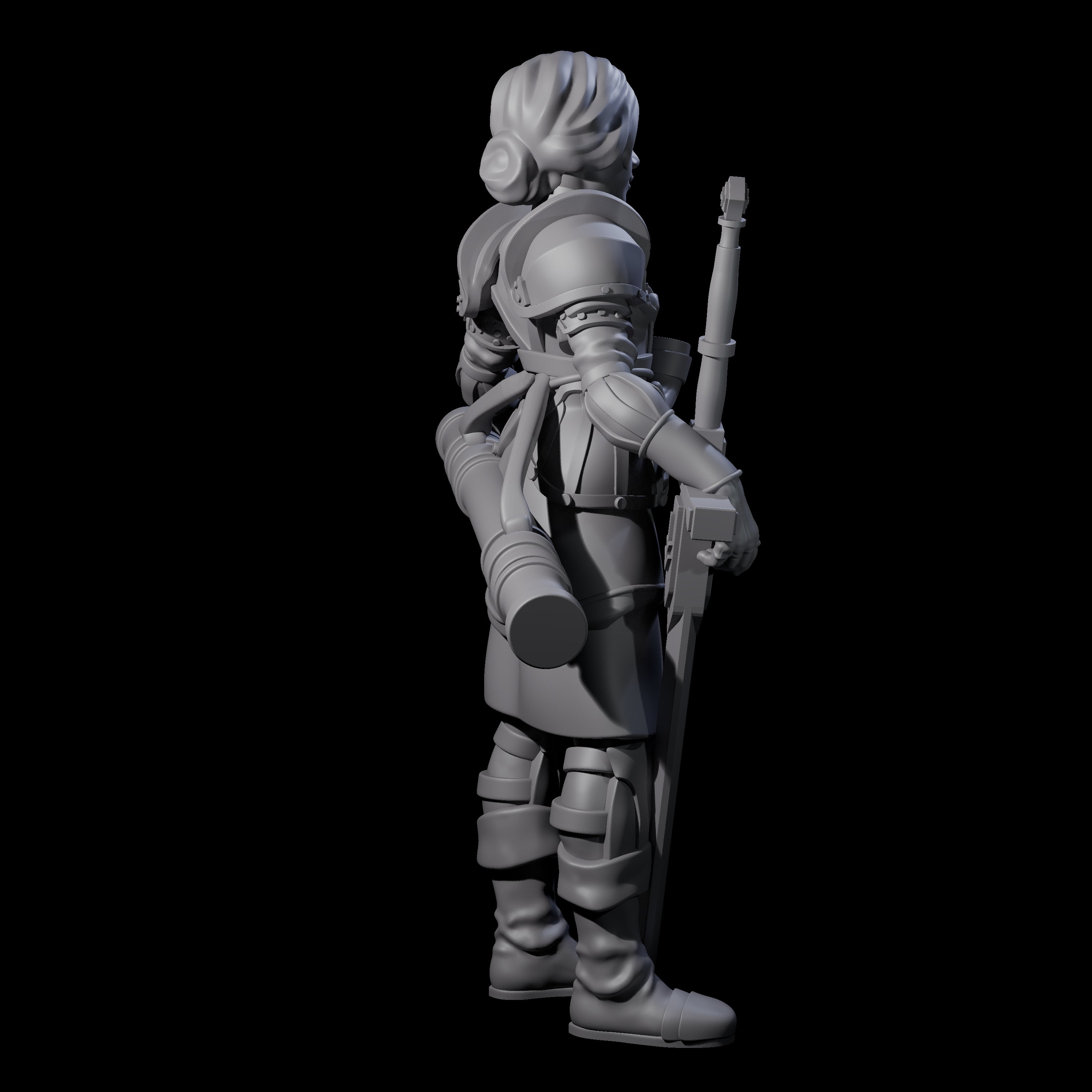 Armed Cartographer Miniature for Dungeons and Dragons, Pathfinder or other TTRPGs