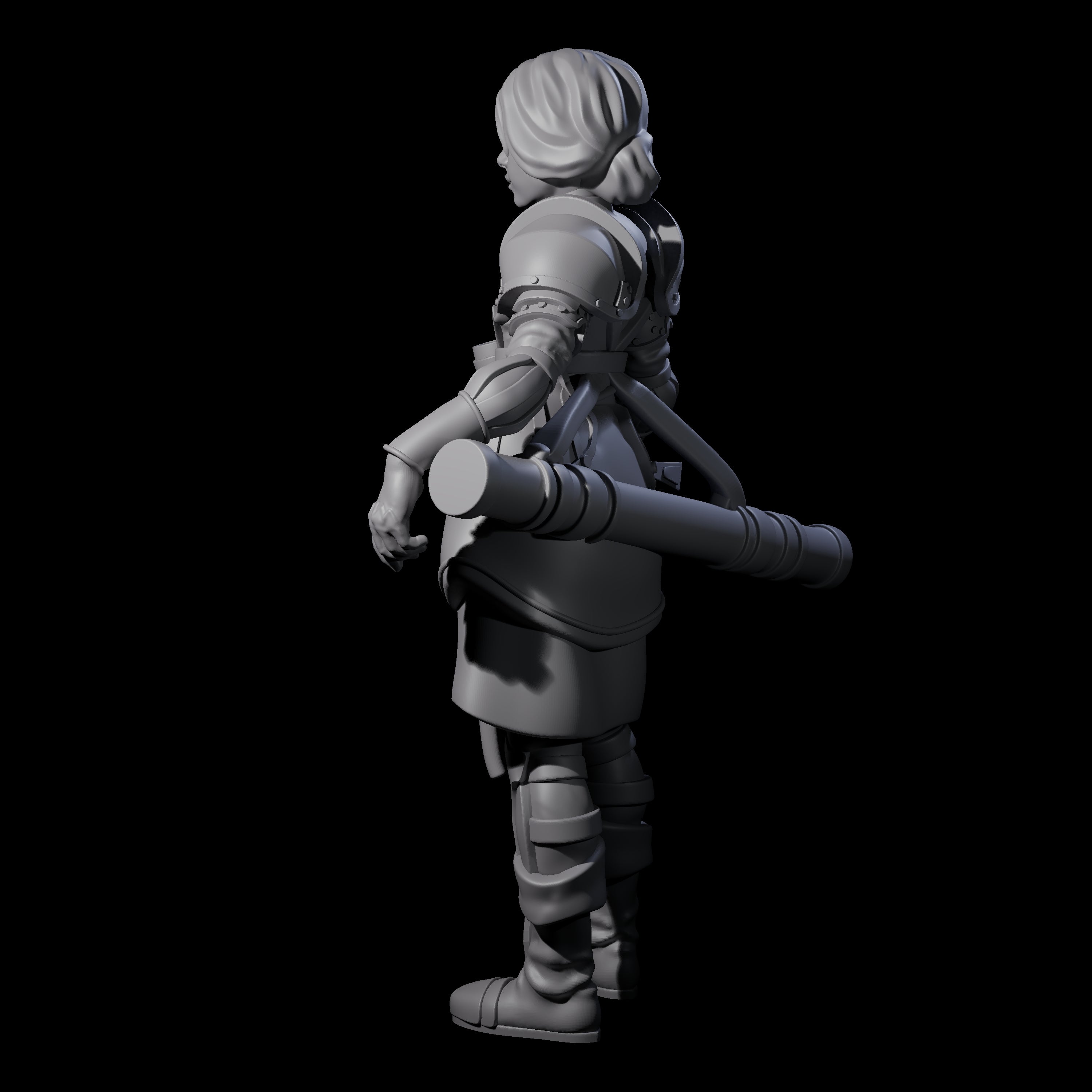 Armed Cartographer Miniature for Dungeons and Dragons, Pathfinder or other TTRPGs