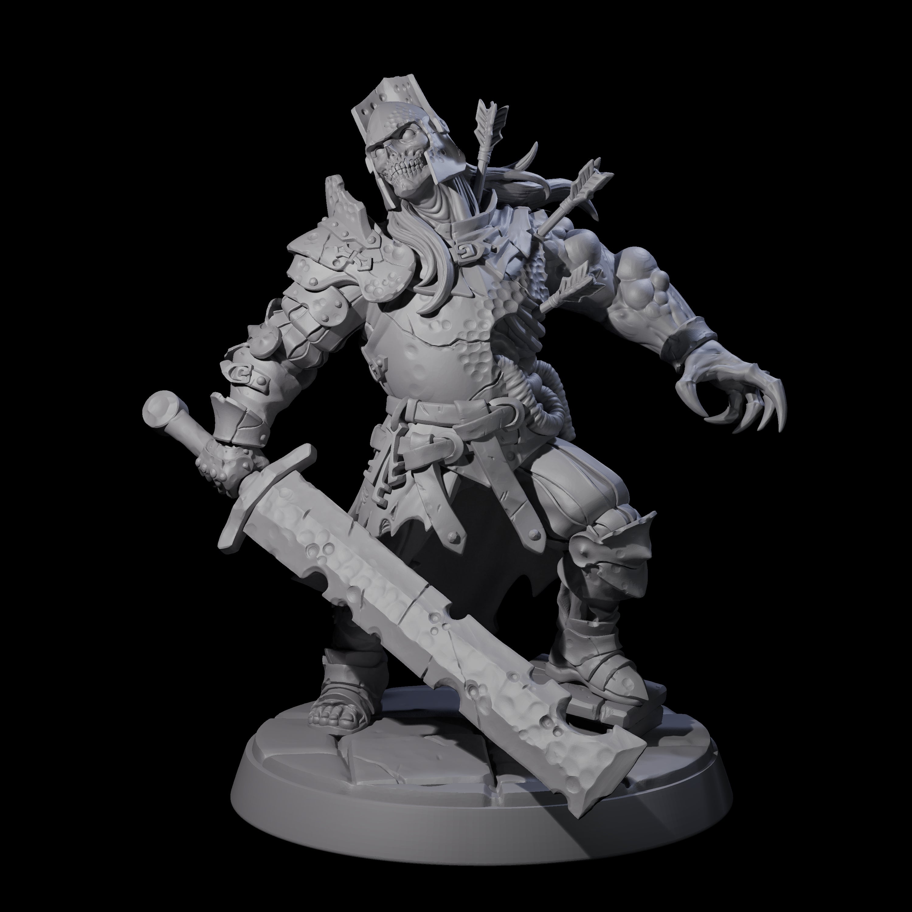 Armed Menacing Zombie Archer Miniature for Dungeons and Dragons, Pathfinder or other TTRPGs