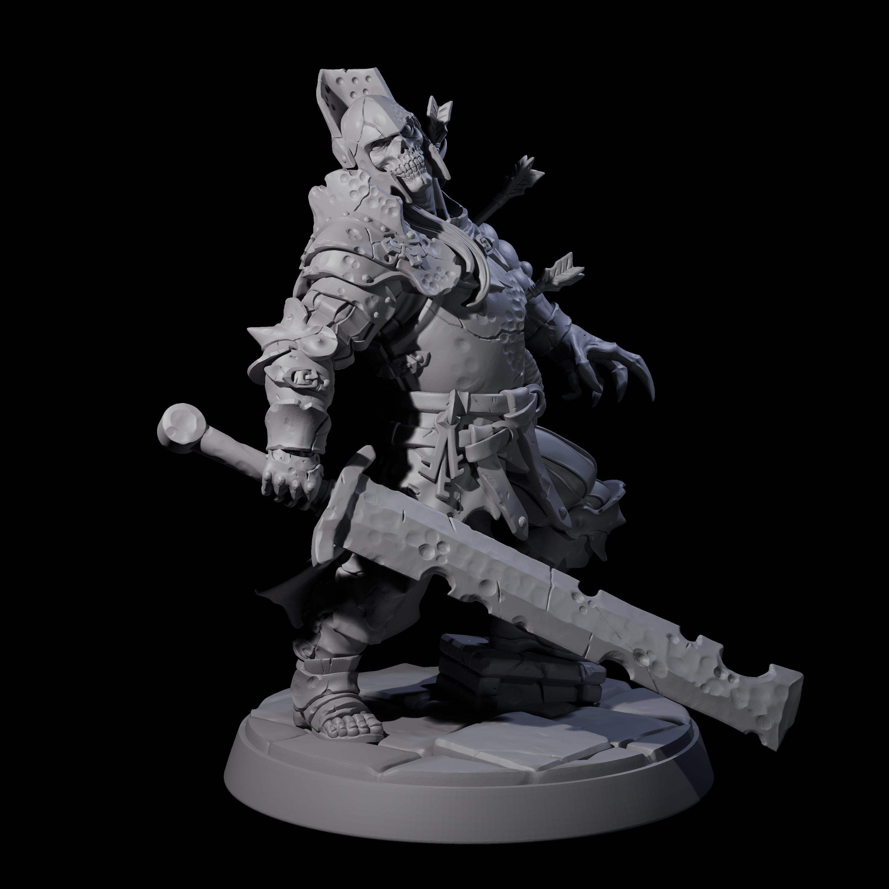Armed Menacing Zombie Archer Miniature for Dungeons and Dragons, Pathfinder or other TTRPGs