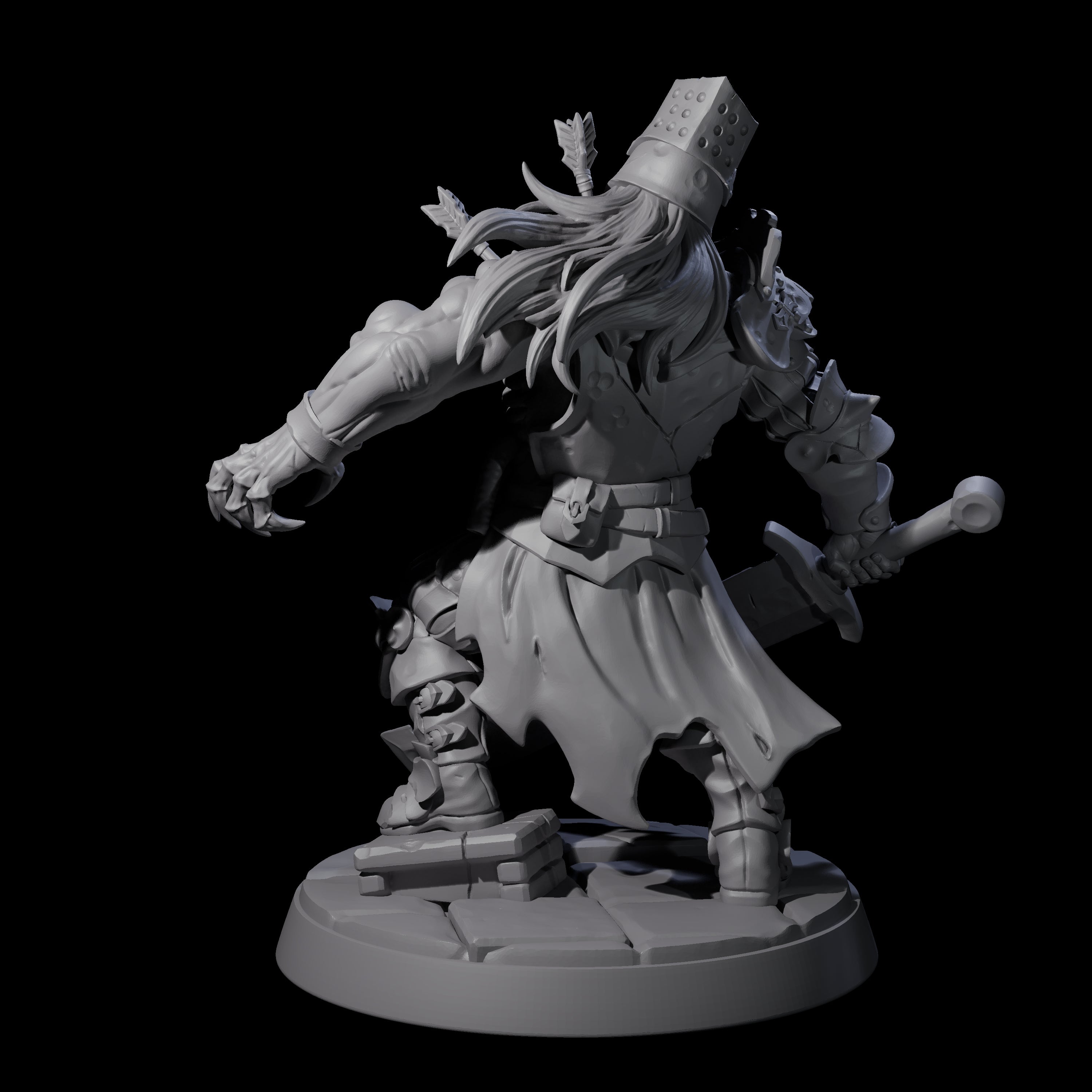 Armed Menacing Zombie Archer Miniature for Dungeons and Dragons, Pathfinder or other TTRPGs