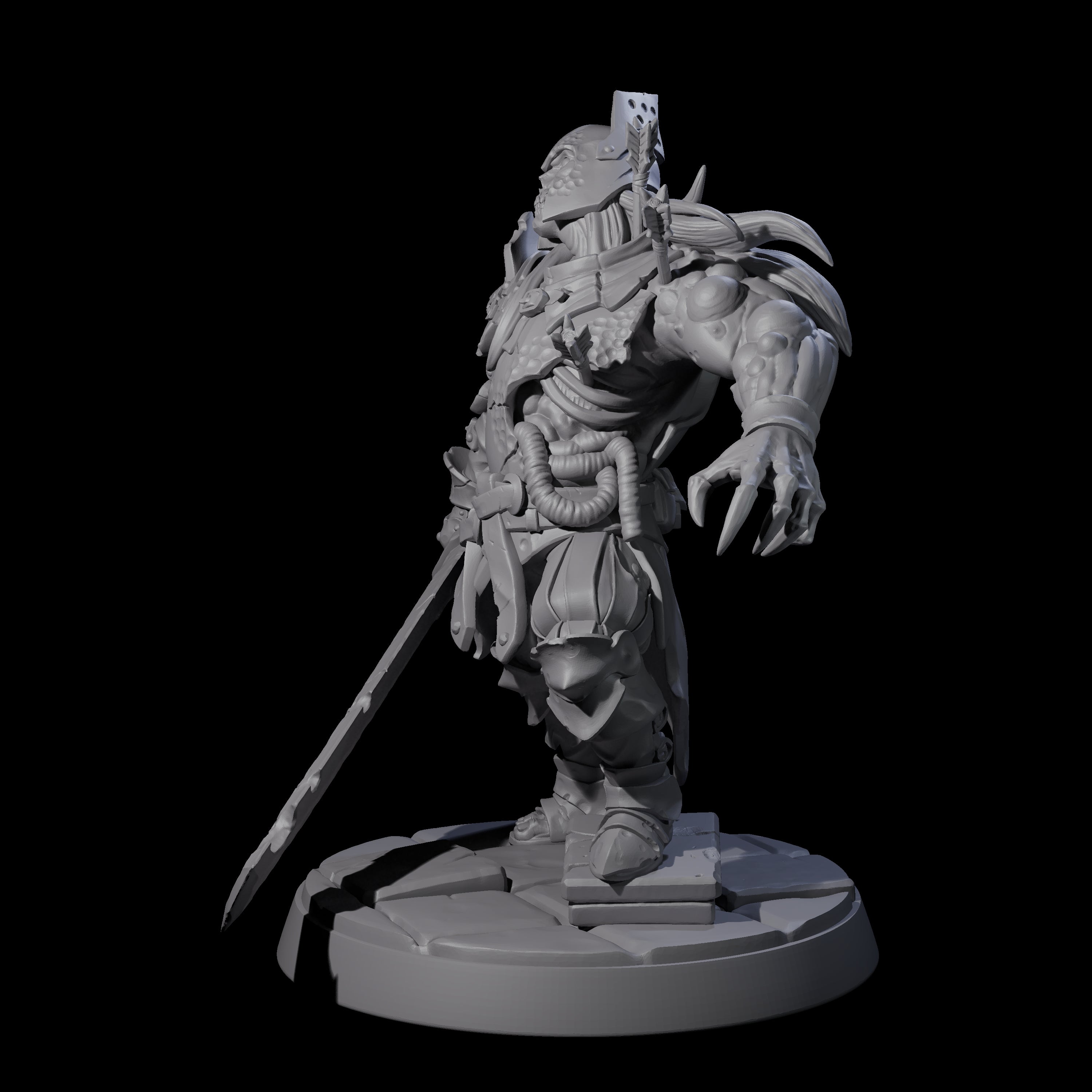 Armed Menacing Zombie Archer Miniature for Dungeons and Dragons, Pathfinder or other TTRPGs