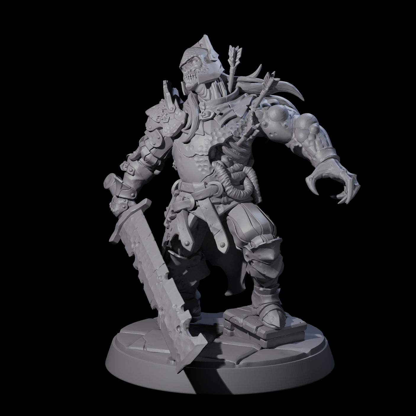 Armed Menacing Zombie Archer Miniature for Dungeons and Dragons, Pathfinder or other TTRPGs