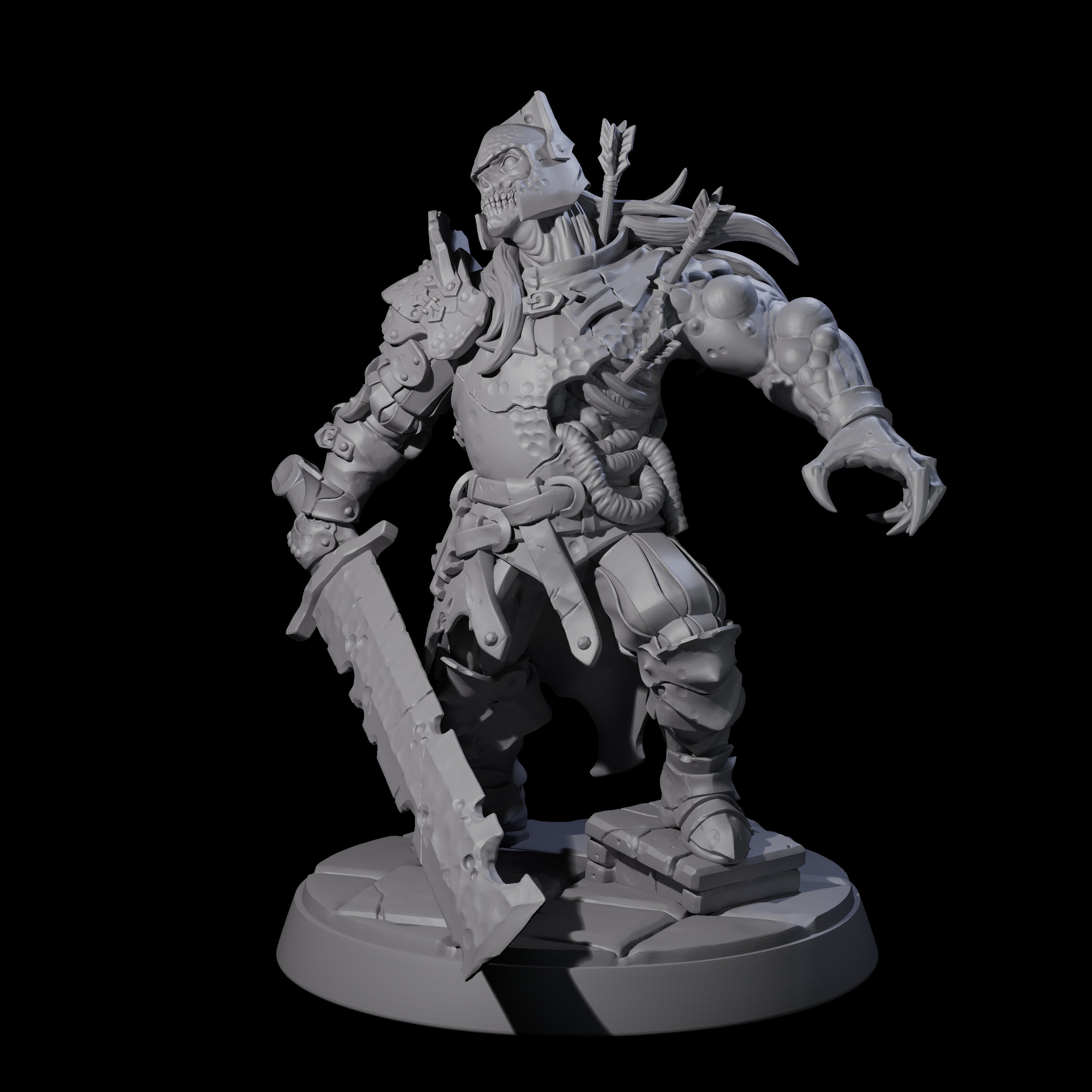 Armed Menacing Zombie Archer Miniature for Dungeons and Dragons, Pathfinder or other TTRPGs