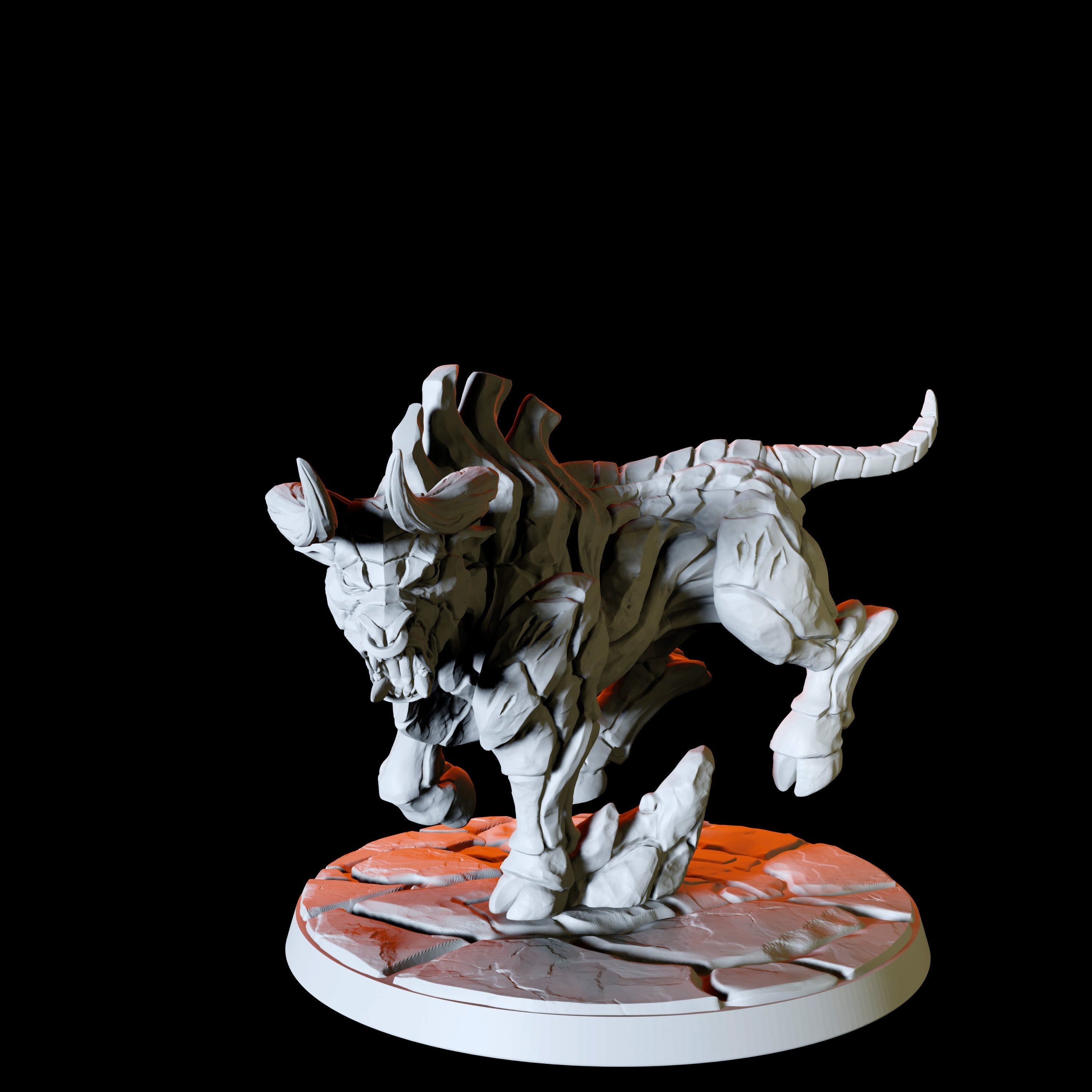 Armoured Bull Type C Miniature for Dungeons and Dragons