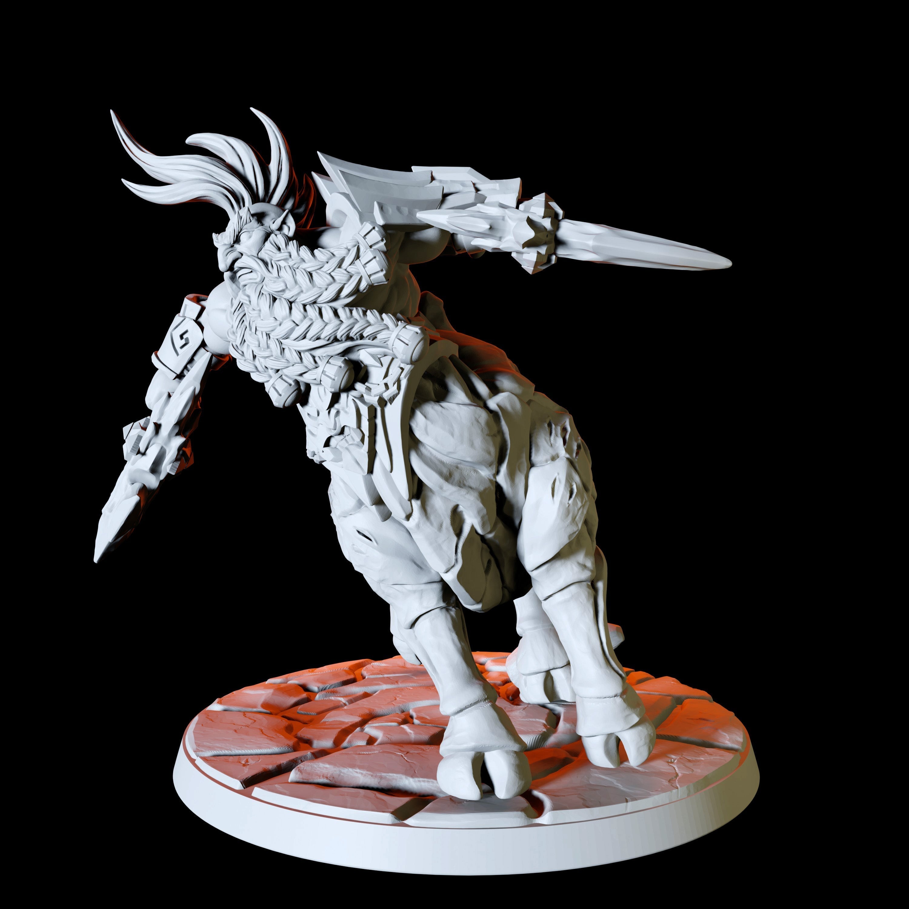 Armoured Centaur Type A Miniature for Dungeons and Dragons, Pathfinder or other TTRPGs