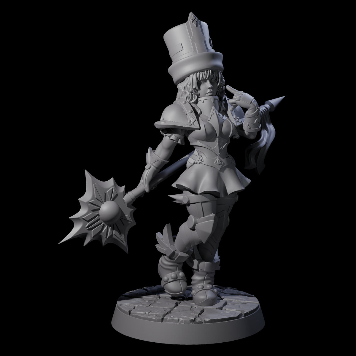 Armoured Court Jester Miniature for Dungeons and Dragons, Pathfinder or other TTRPGs