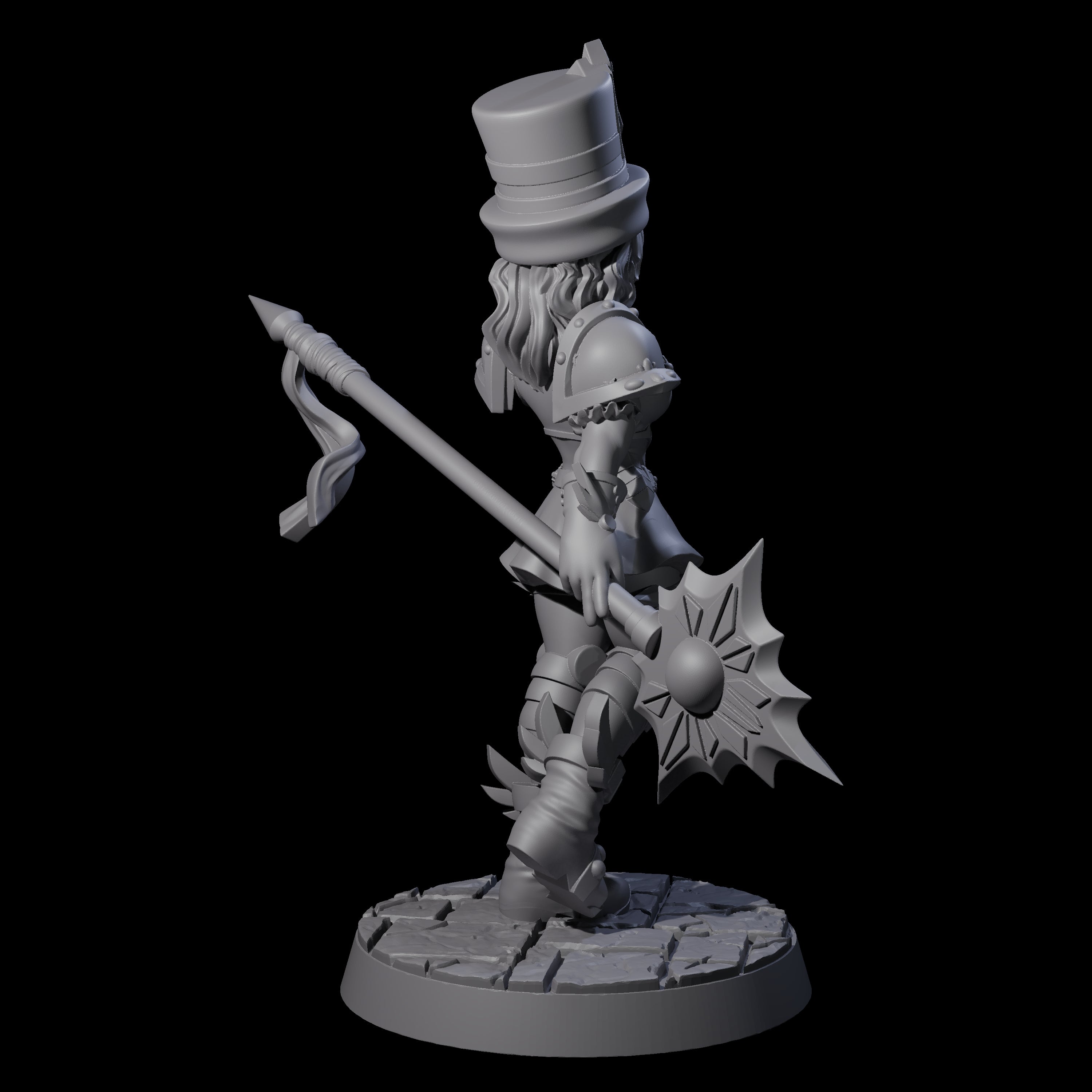 Armoured Court Jester Miniature for Dungeons and Dragons, Pathfinder or other TTRPGs