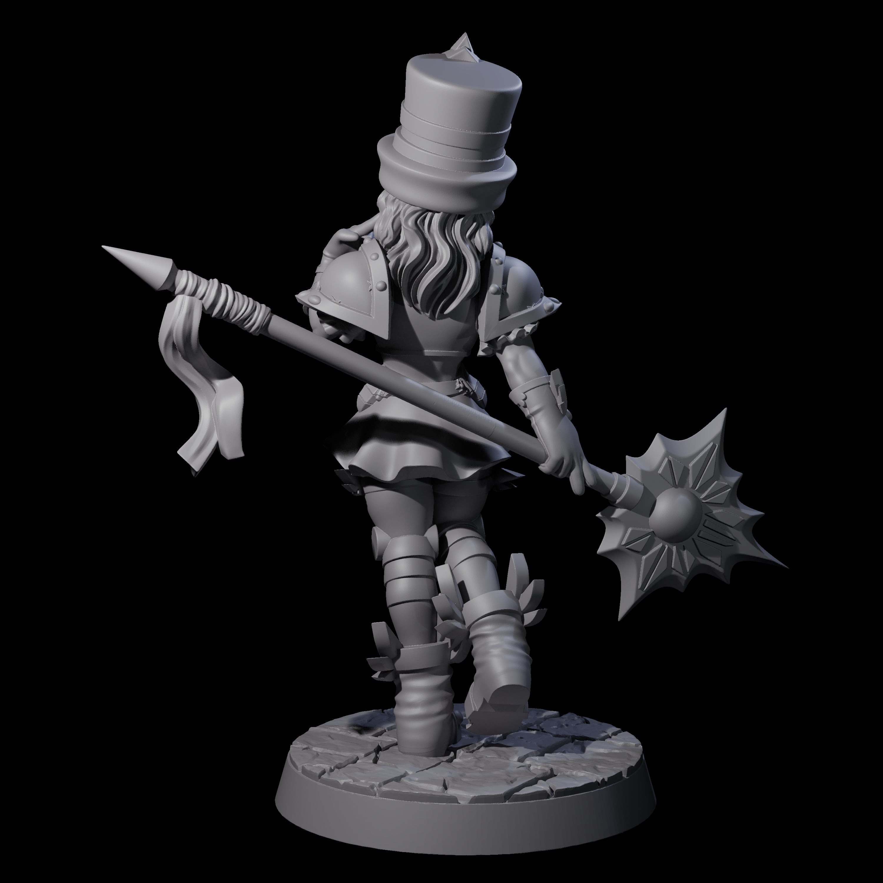 Armoured Court Jester Miniature for Dungeons and Dragons, Pathfinder or other TTRPGs