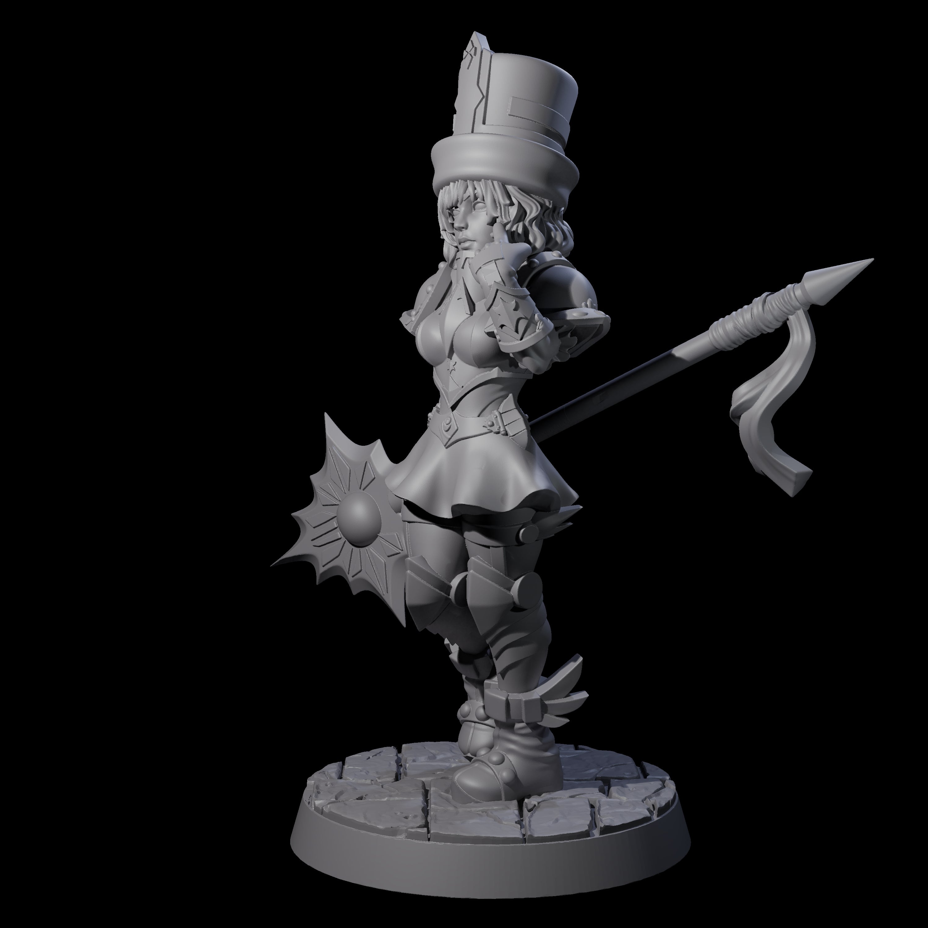 Armoured Court Jester Miniature for Dungeons and Dragons, Pathfinder or other TTRPGs