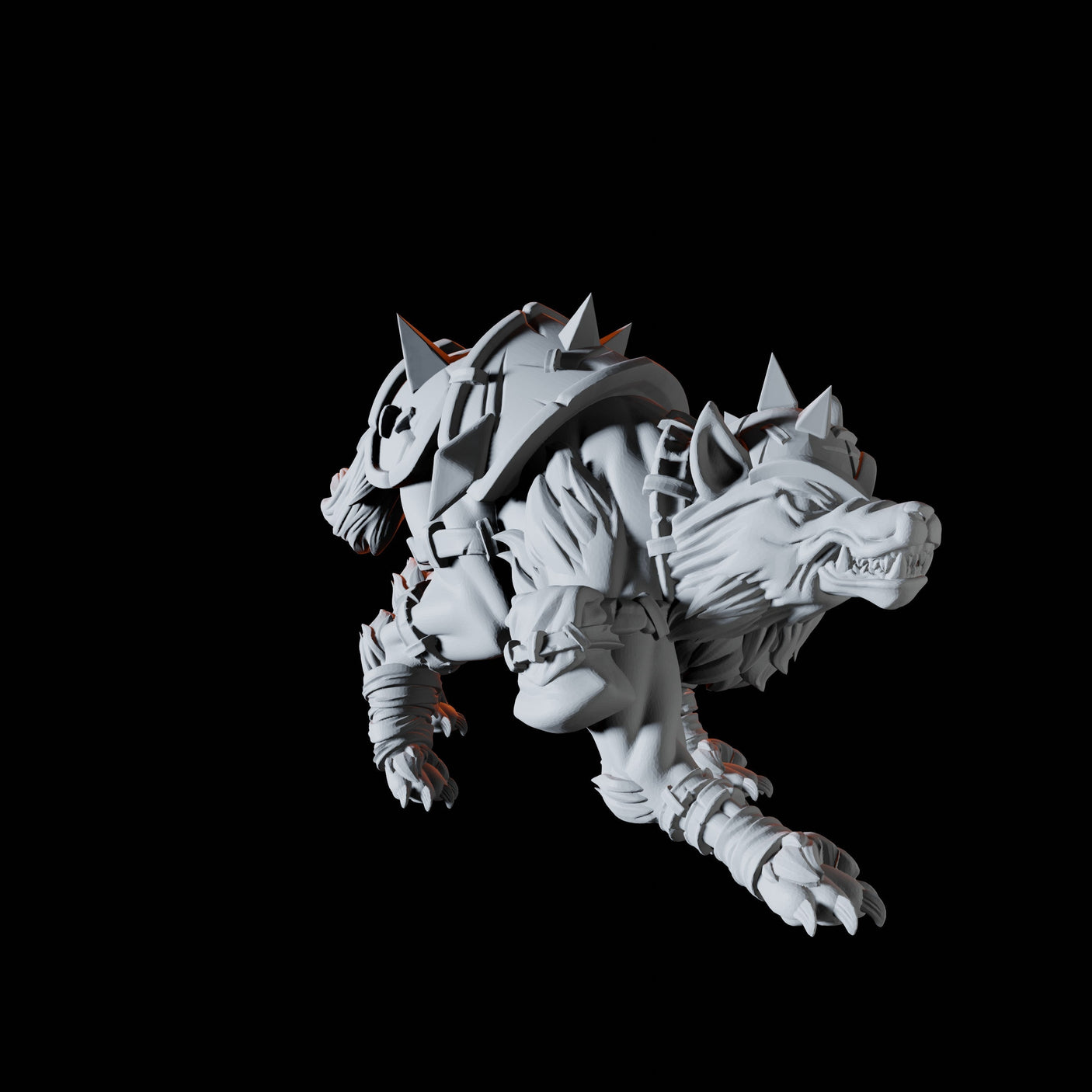 Armoured Dogs Miniature for Dungeons and Dragons, Pathfinder or other TTRPGs