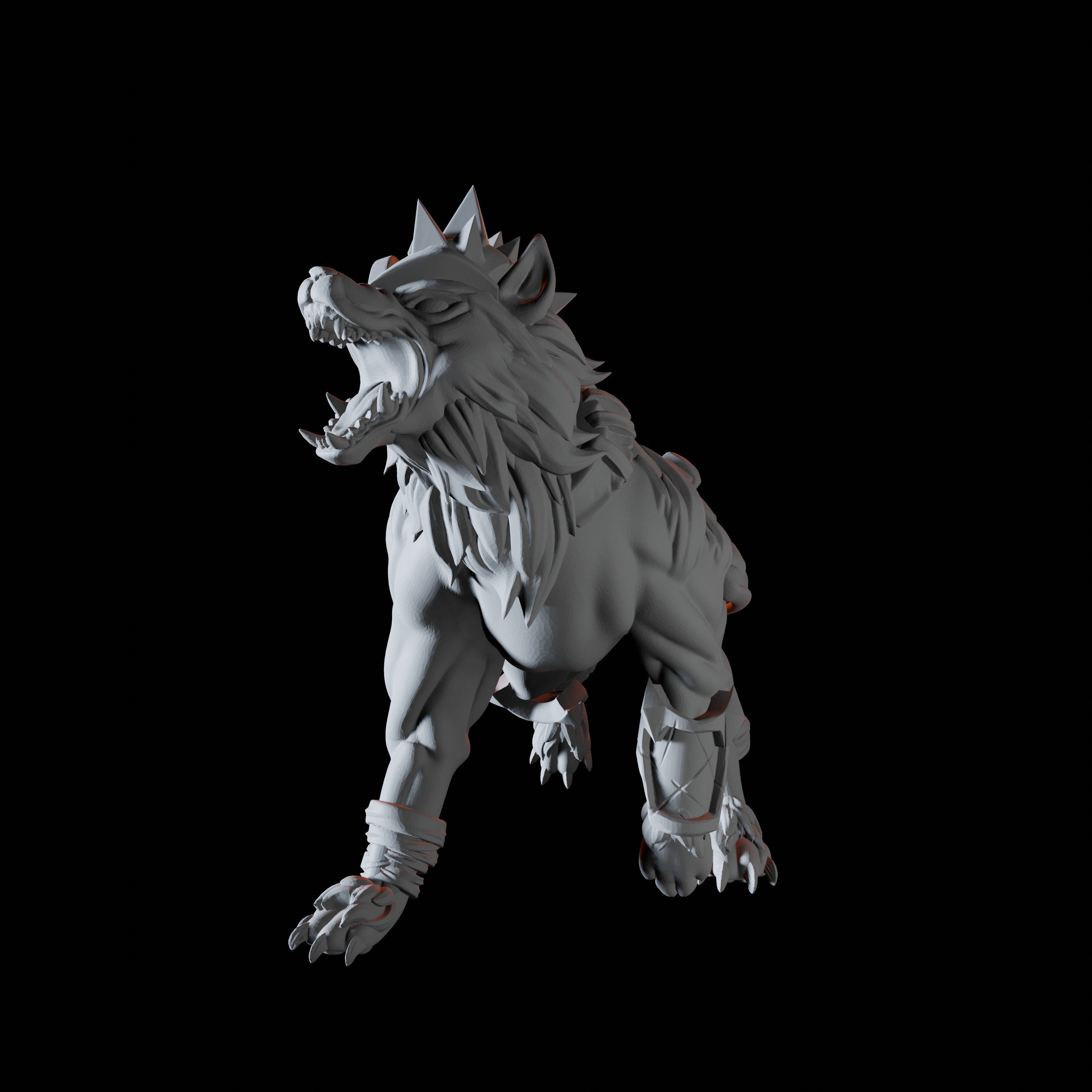 Armoured Dogs Miniature for Dungeons and Dragons, Pathfinder or other TTRPGs
